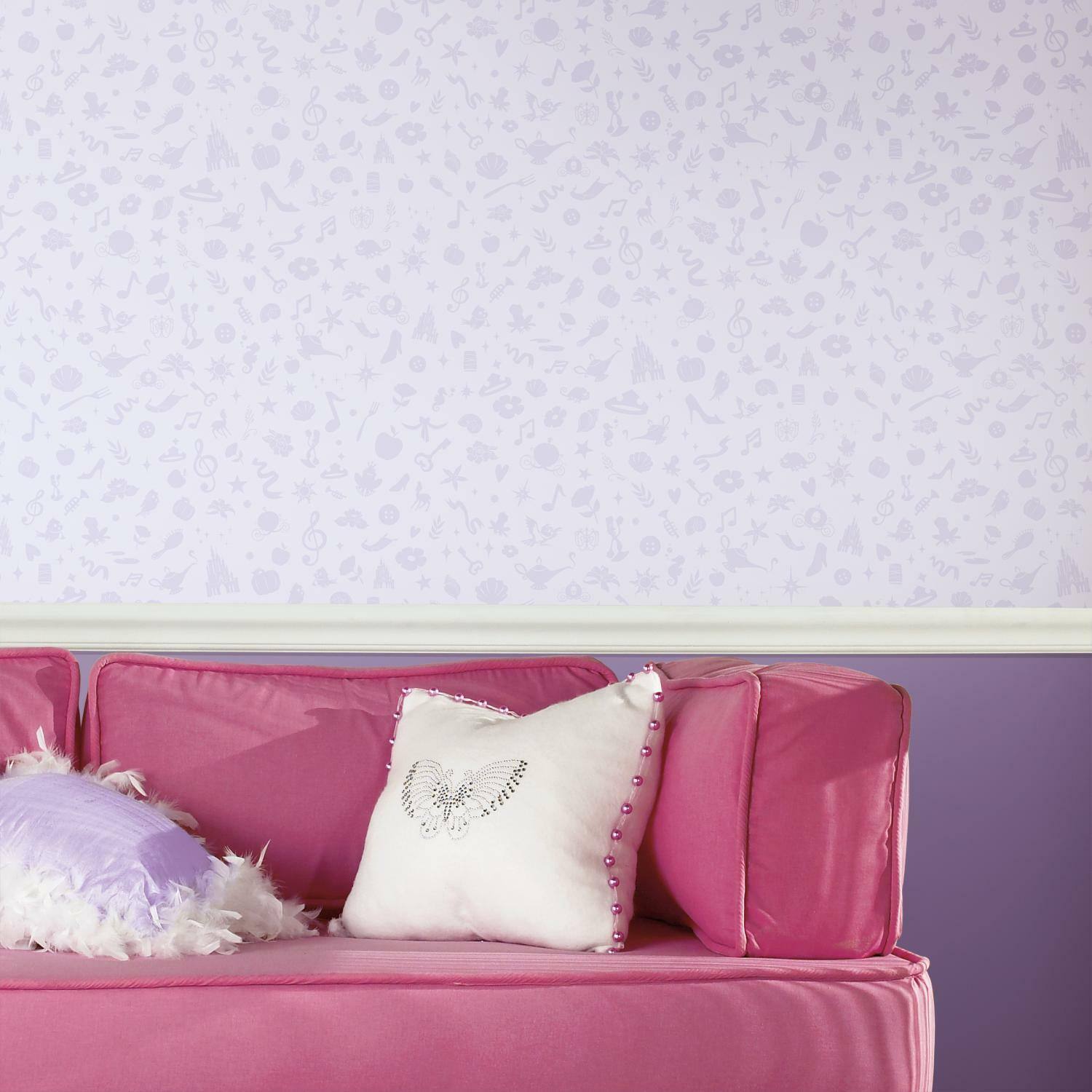 RoomMates Disney&#xAE; Princess Icons with Glitter Peel &#x26; Stick Wallpaper
