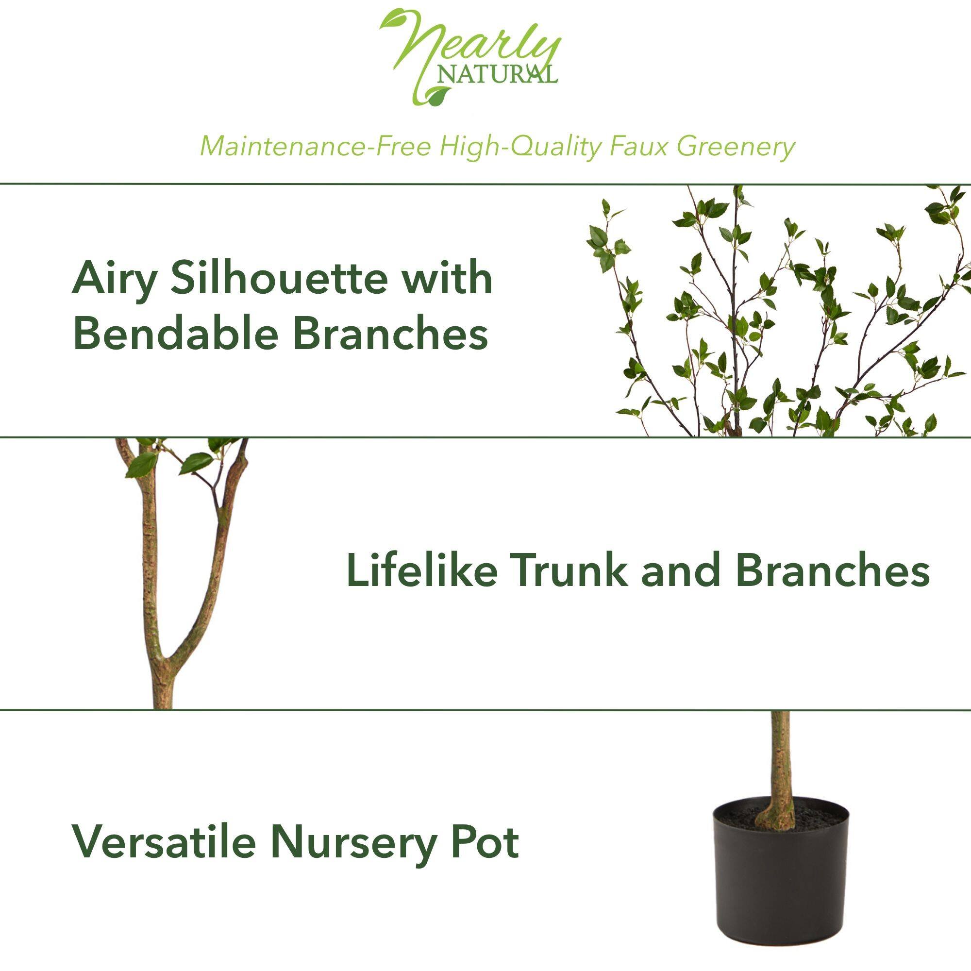 5ft. Minimalist Potted Citrus Artificial Tree