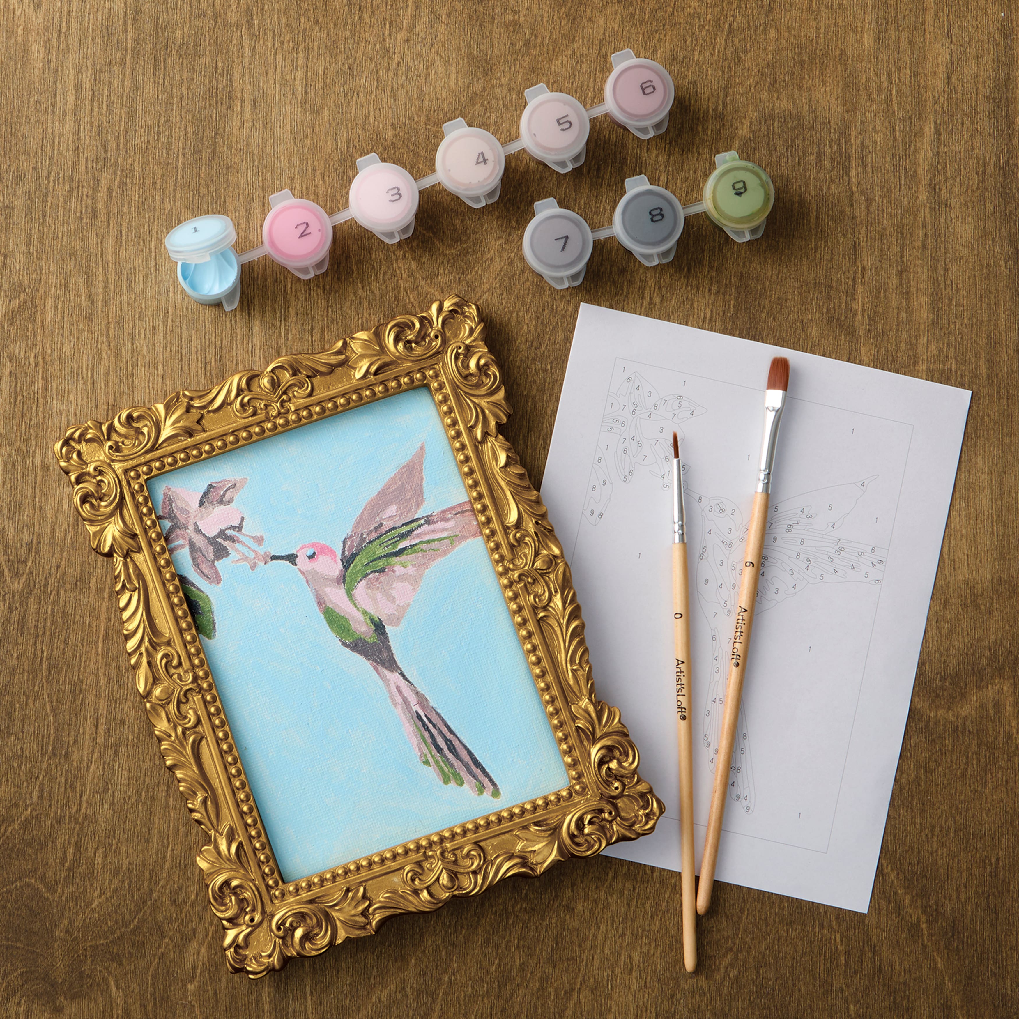 Hummingbird Paint-by-Number Framed Mini Kit by Artist's Loft®