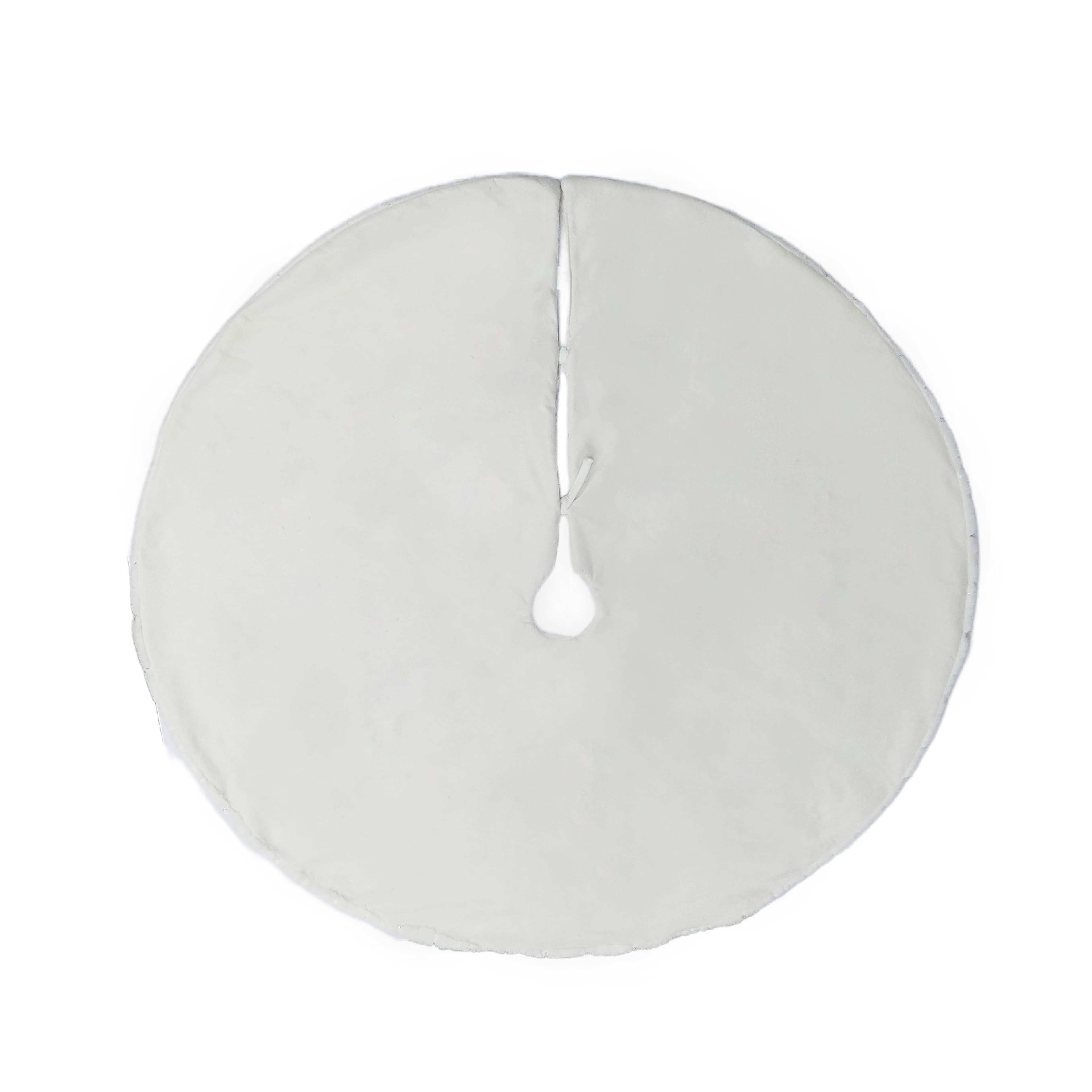 4ft. White Sequin Tree Skirt by Ashland&#xAE;