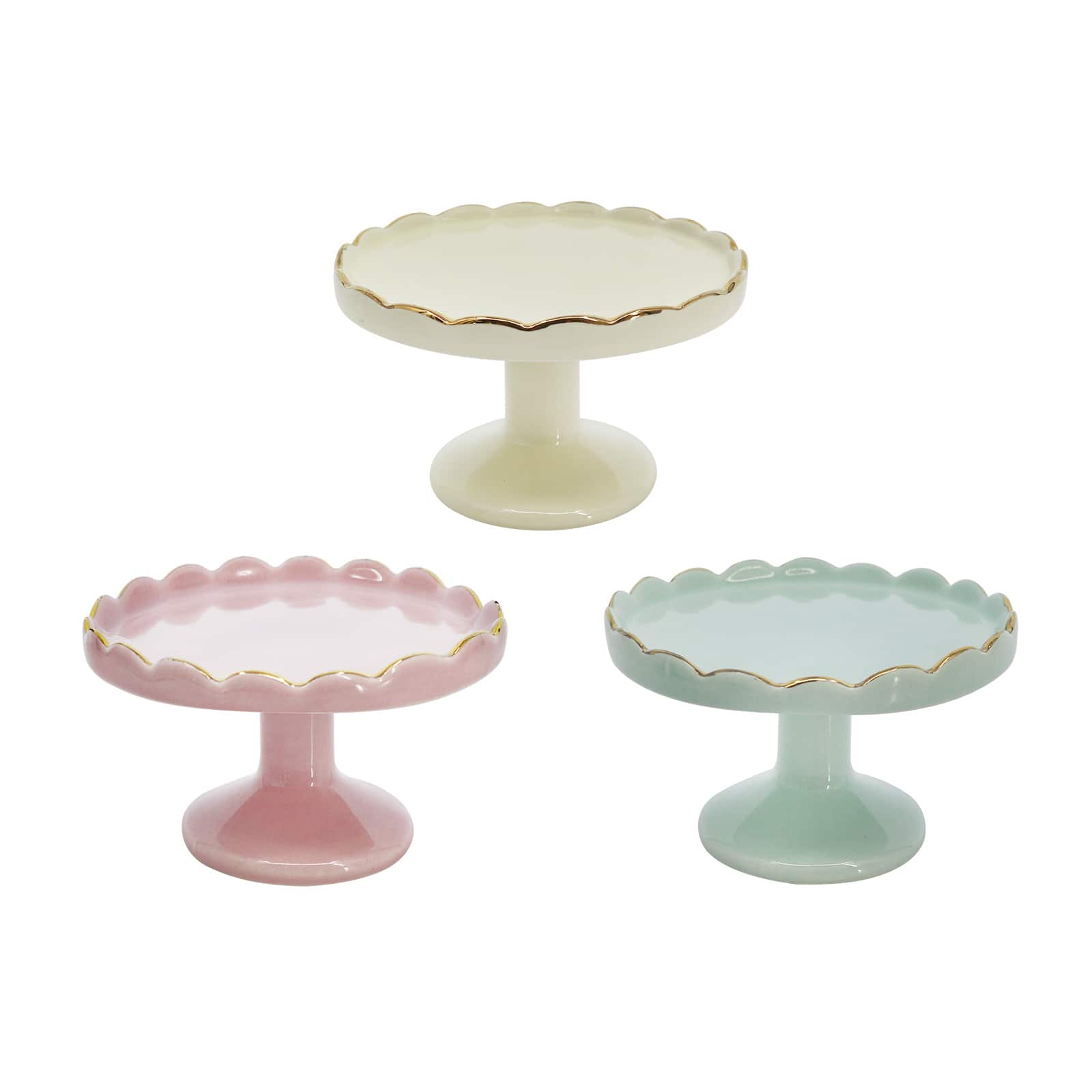 Assorted 4.6" Ceramic Cake Stand by Ashland®, 1pc.