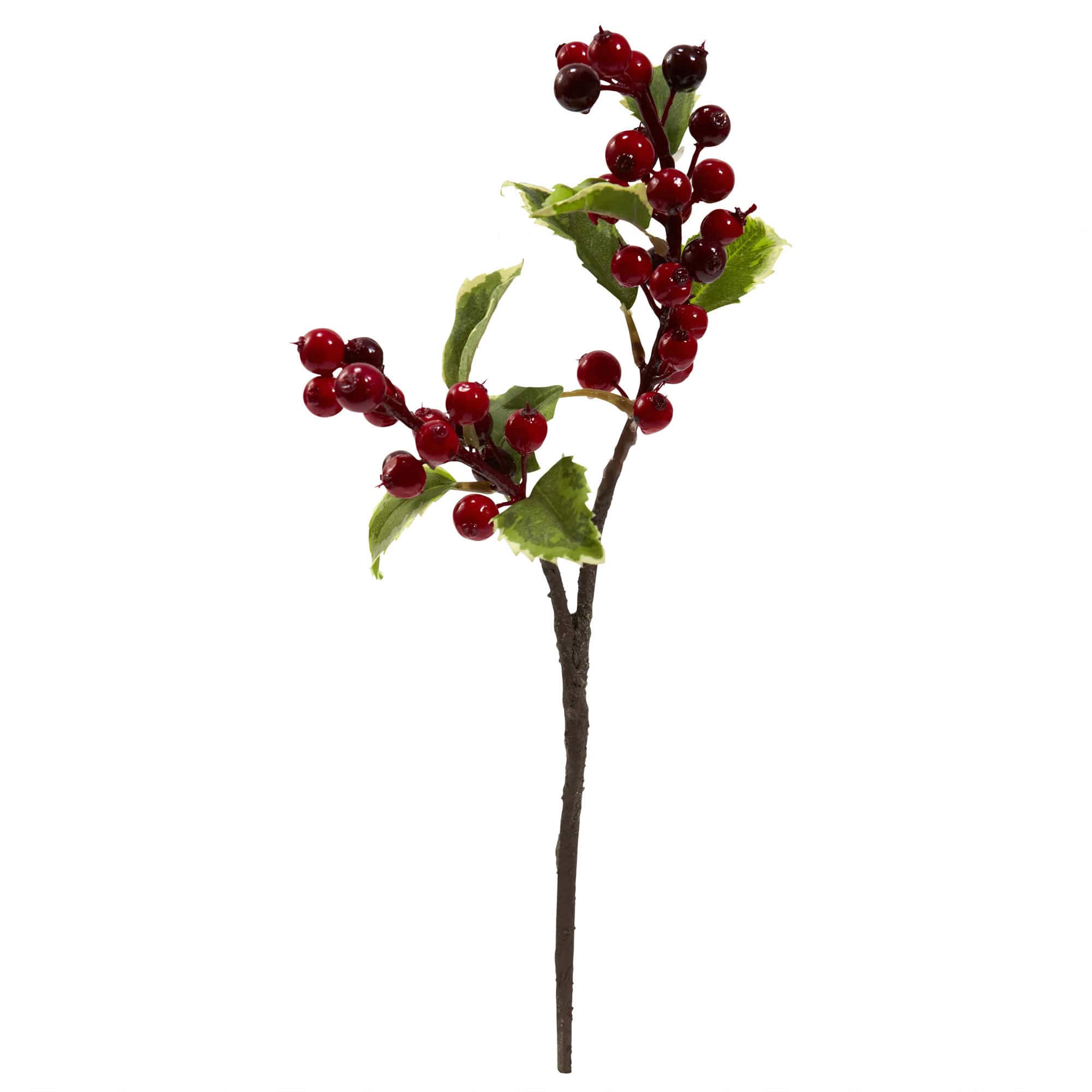 Silk Holly Berry Red 25" Stem - Potomac Floral Wholesale