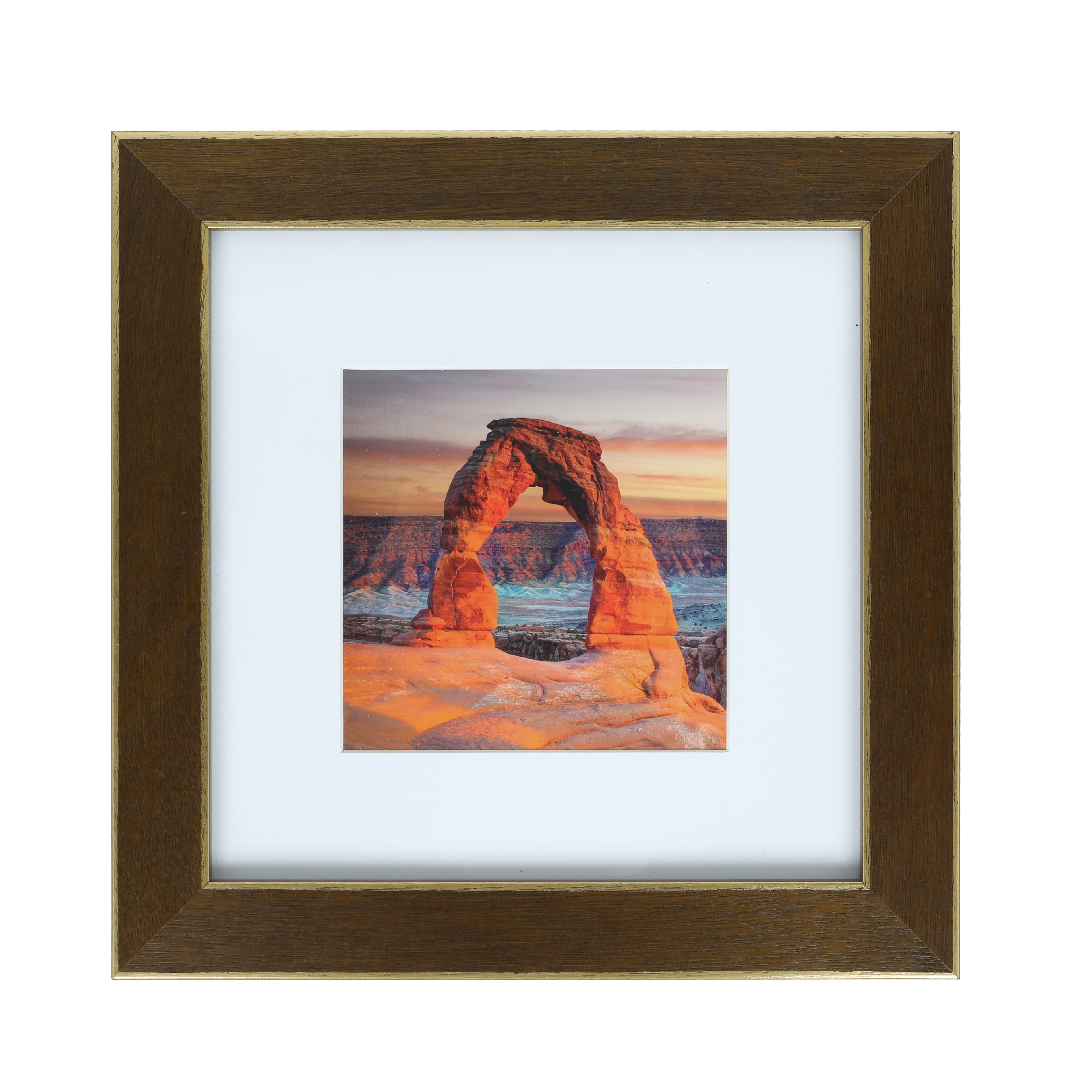 Gallery Walnut &#x26; Gold Trim Frame with Mat by Studio D&#xE9;cor&#xAE;