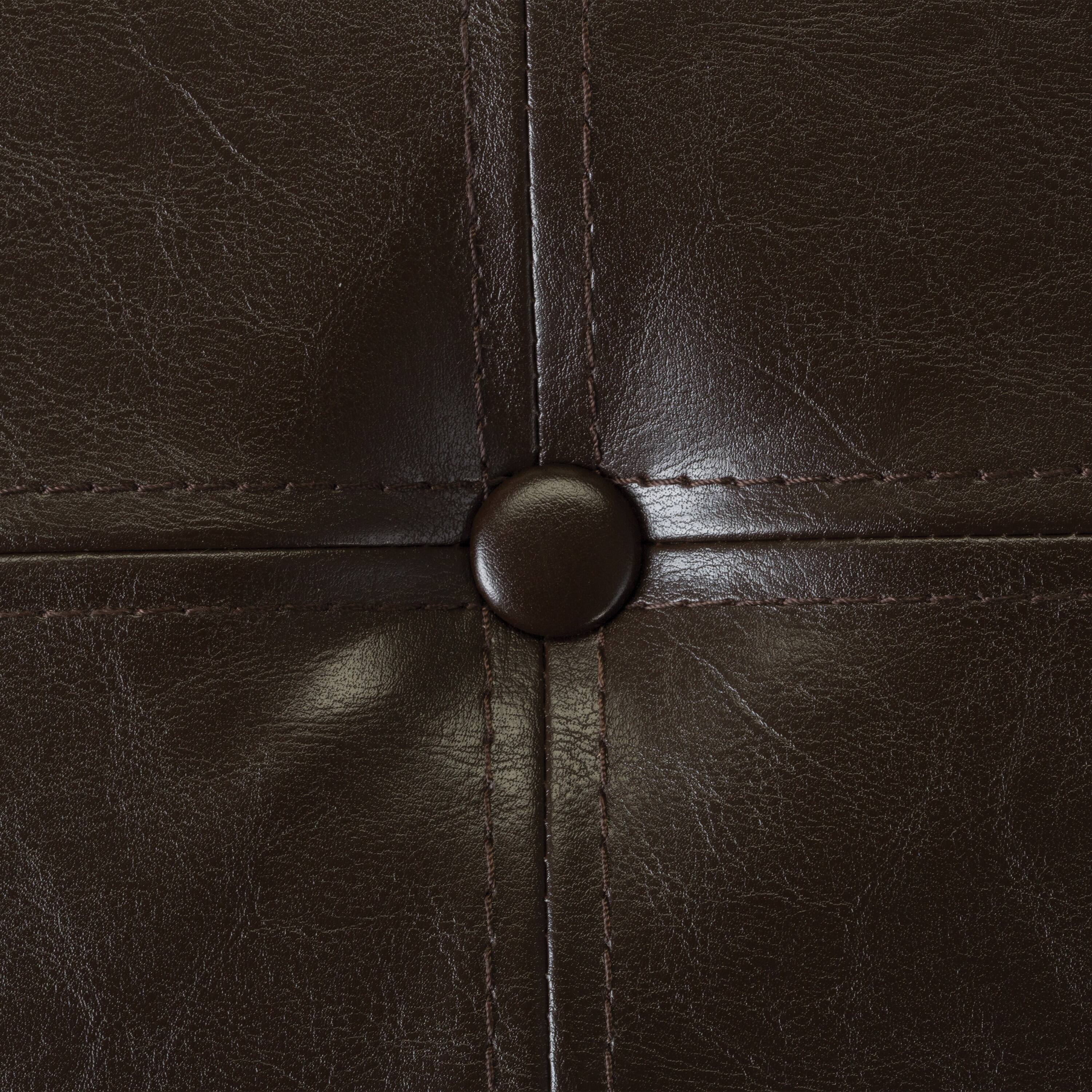 Simplify Faux Leather Folding Storage Ottoman Cube