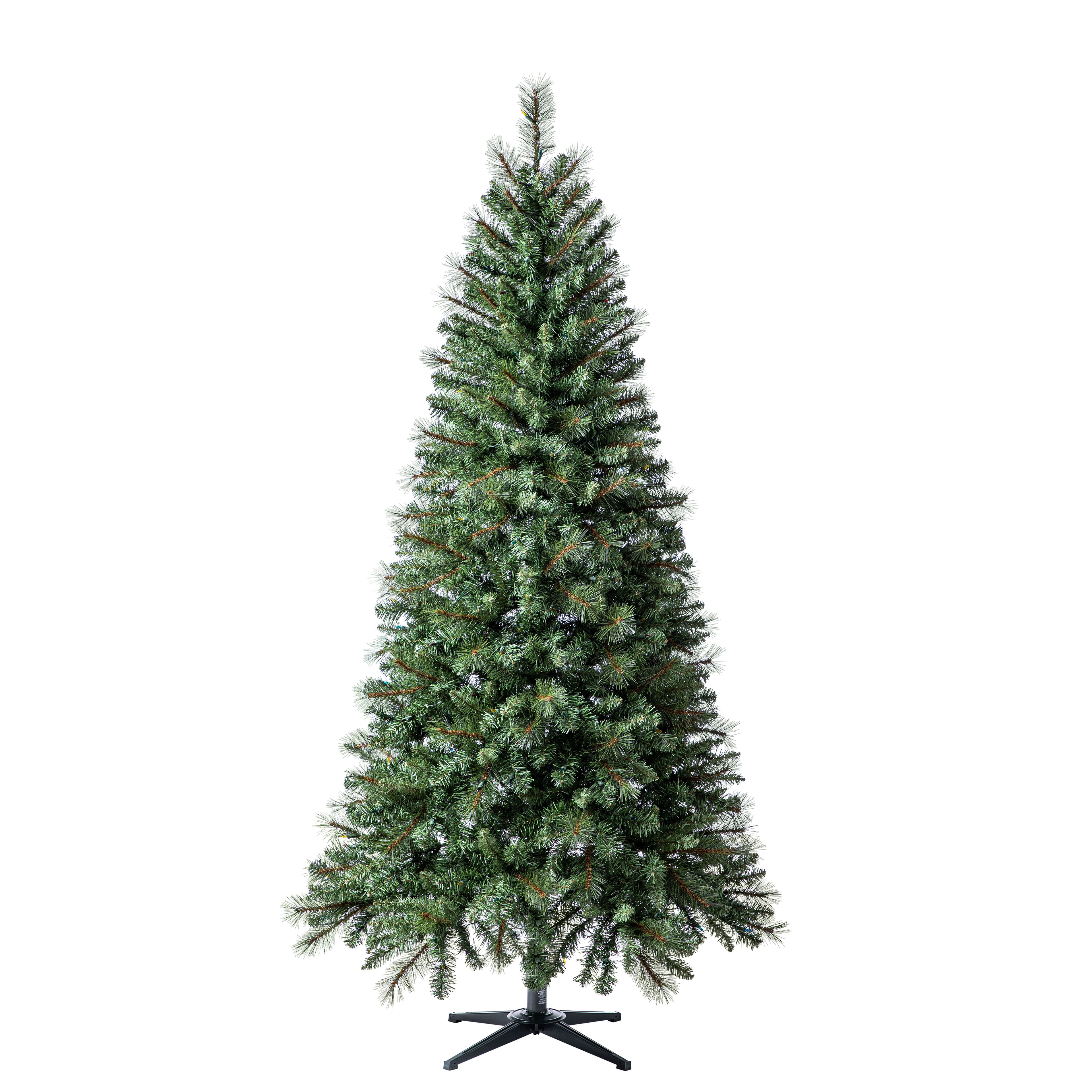 7ft. Pre-Lit Willow Pine Artificial Christmas Tree, Multicolor Lights by Ashland&#xAE;