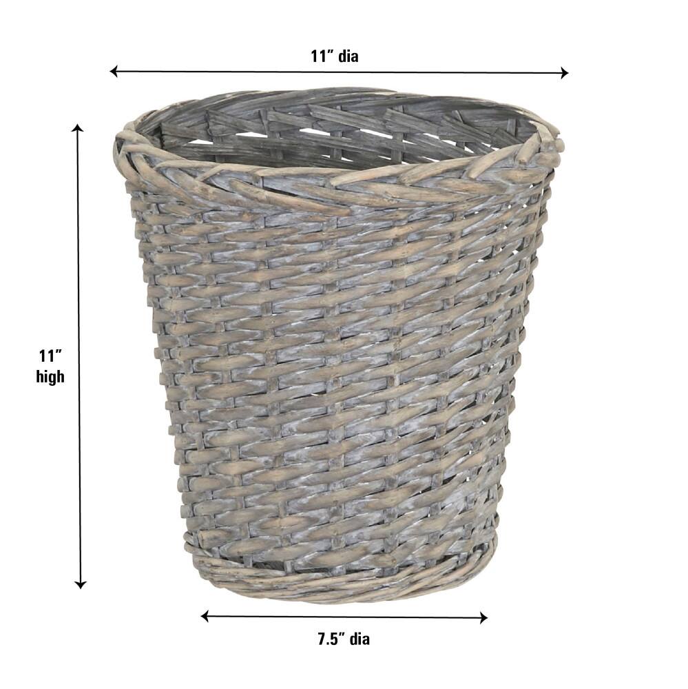 Household Essentials 7" Woven Wicker Waste Basket