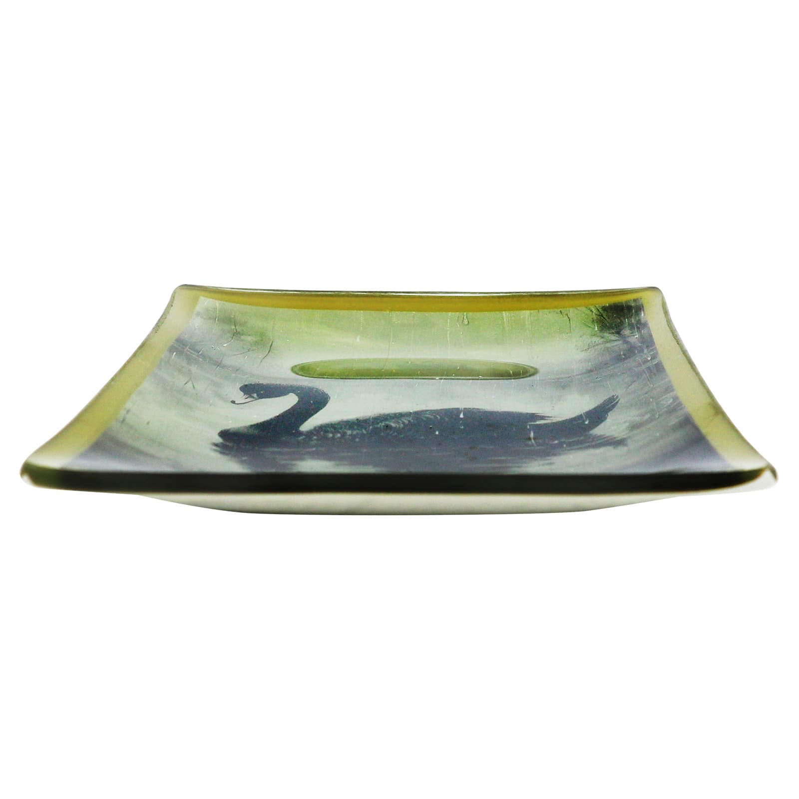 5.5&#x22; Black Swan Glass Trinket Dish by Ashland&#xAE;