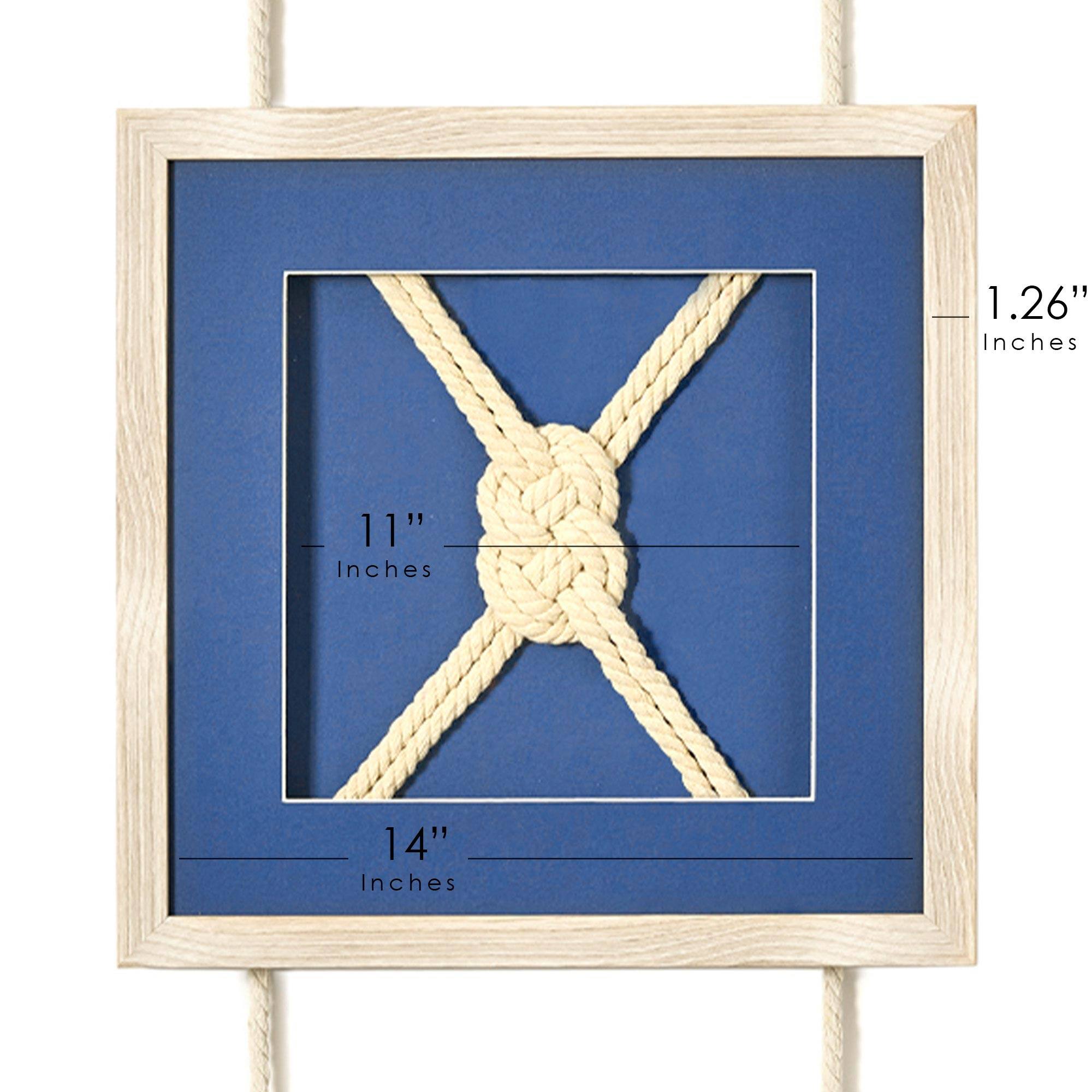 American Art Decor Naut Shore Framed Nautical Knots Vertical Wall Decor Set - 53&#x22; x 13&#x22;
