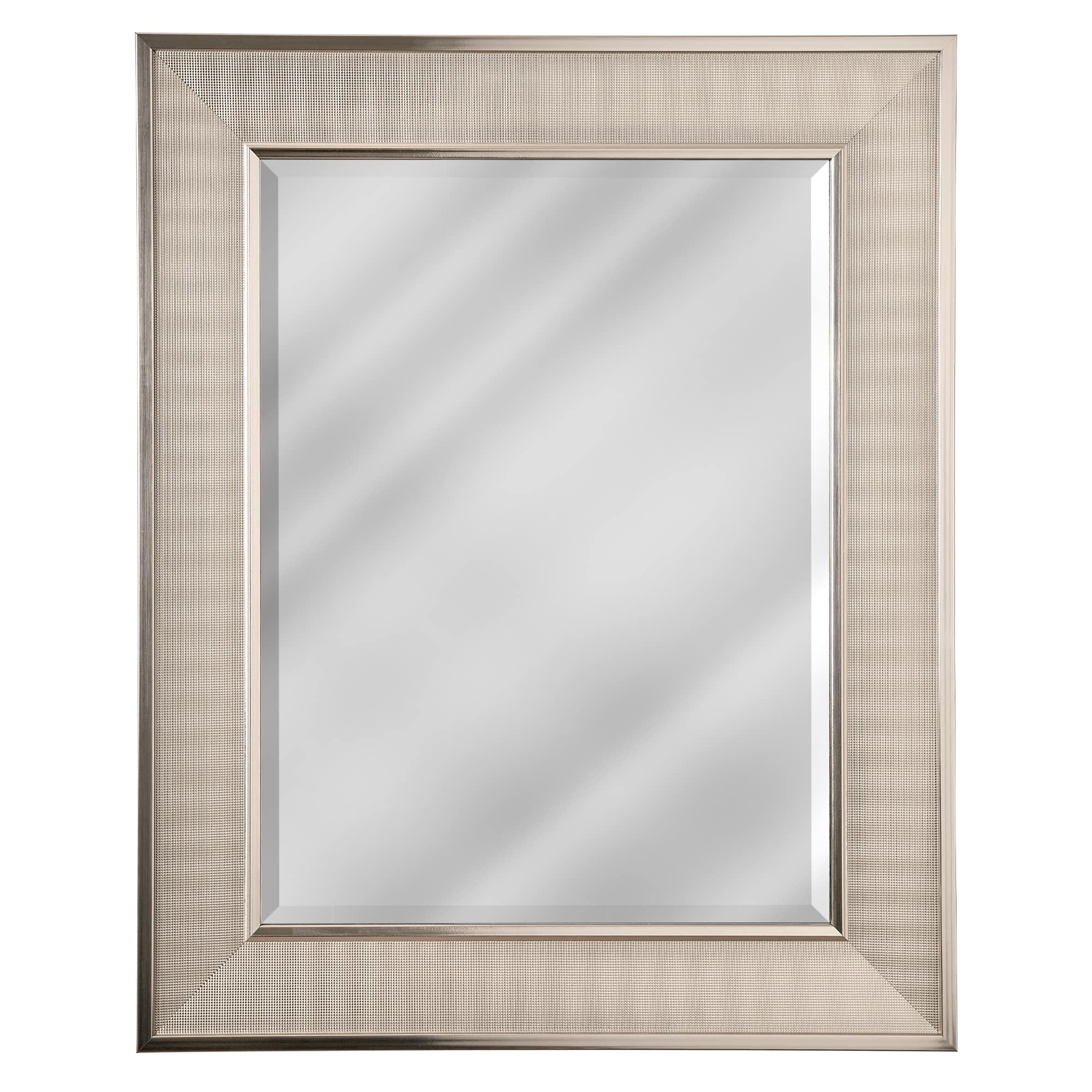 Head West Pave Brushed Nickel Stylish Bathroom & Wall Mirror