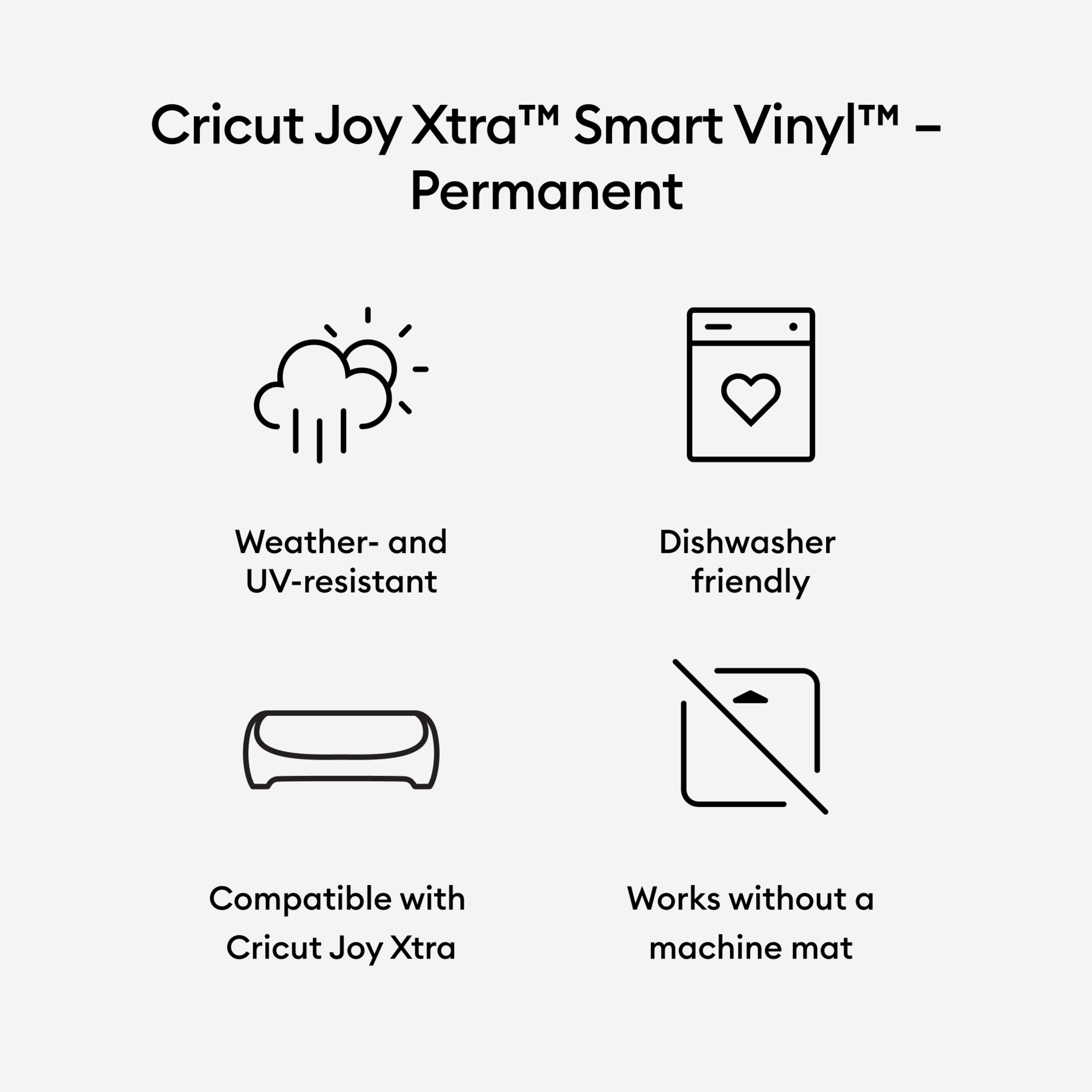 Cricut Joy Xtra&#x2122; Permanent Smart Vinyl&#x2122; Matte Metallic, 3ft.