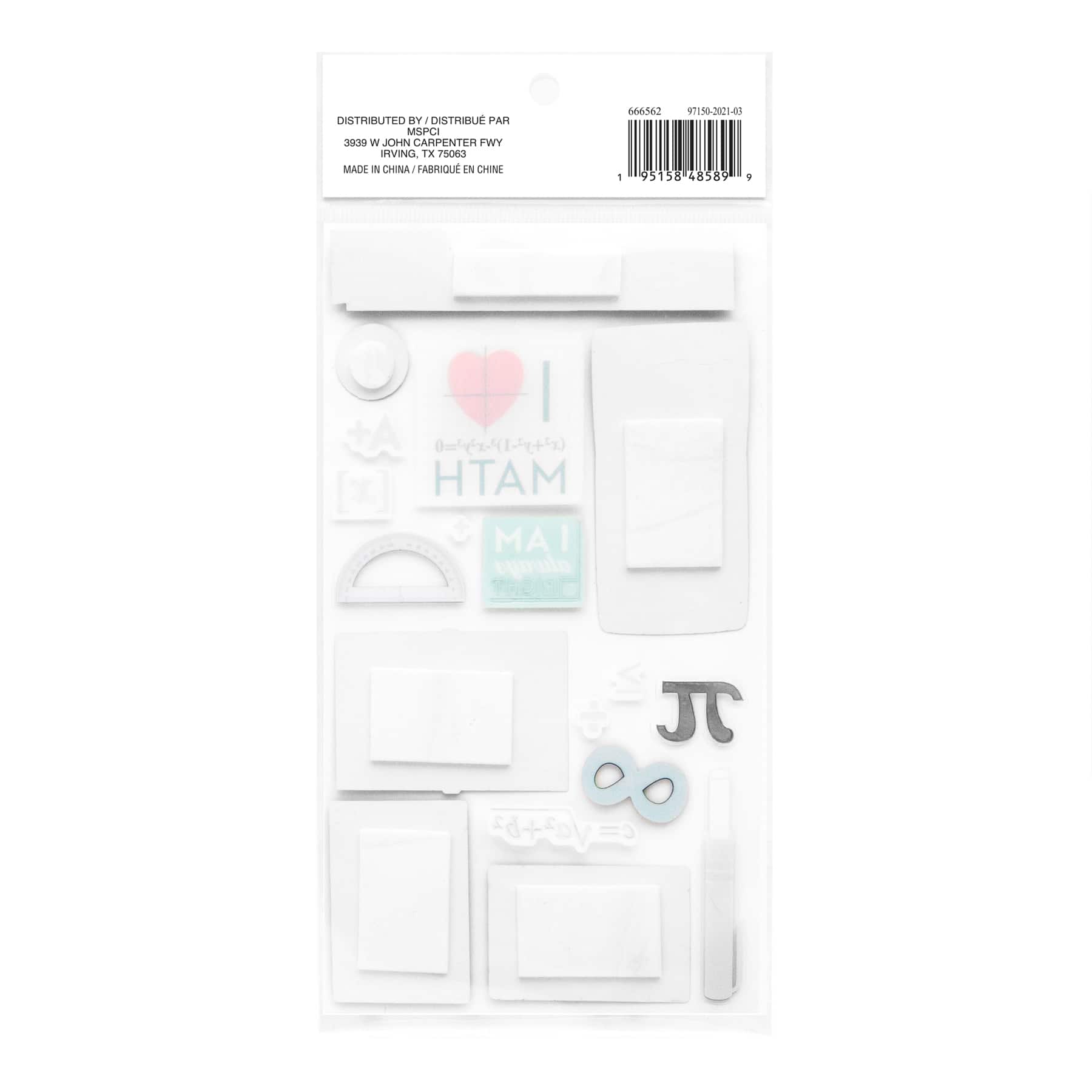 12 Pack: Math Dimensional Stickers by Recollections™