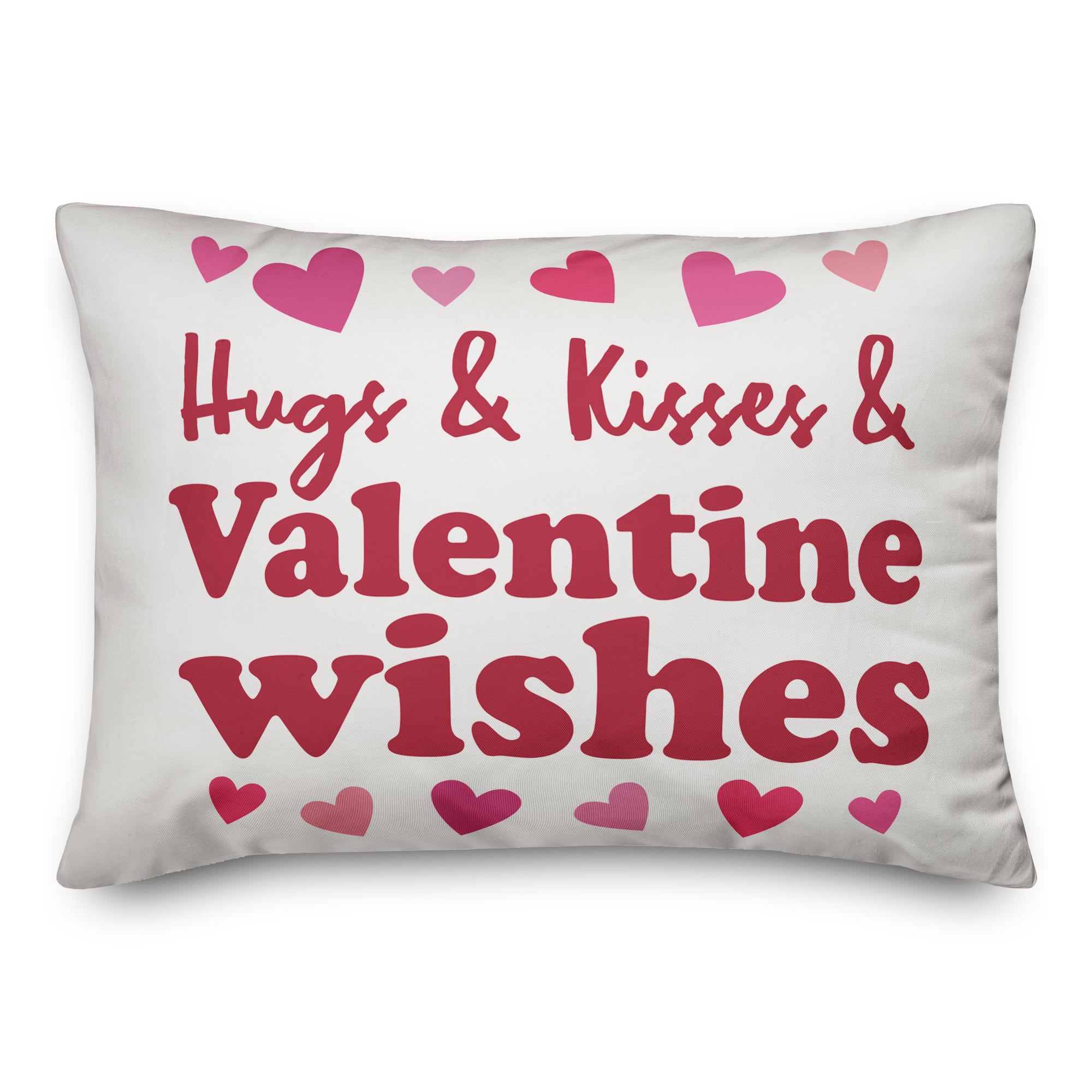 Hugs, Kisses &#x26; Wishes Throw Pillow