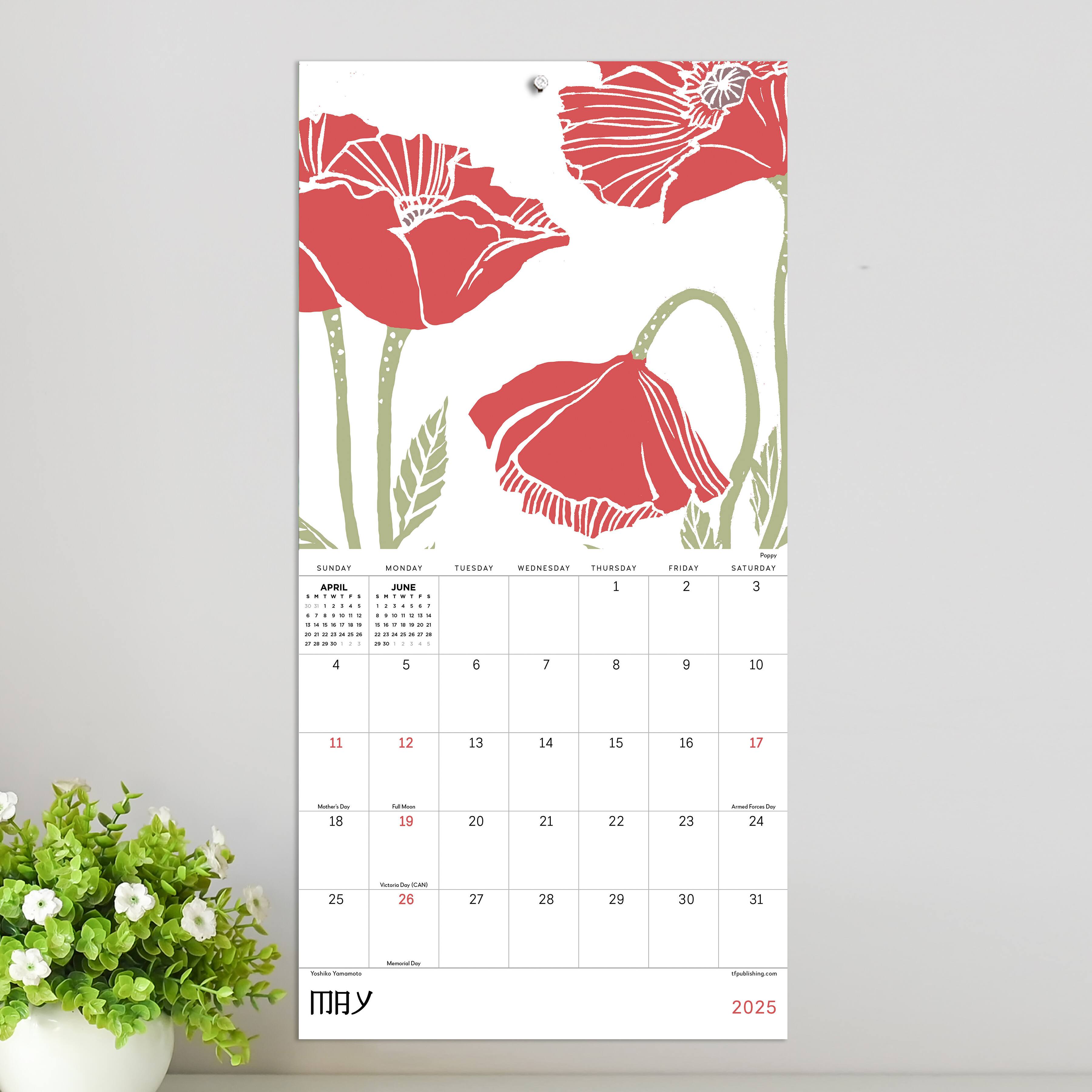 TF Publishing 2025 Flower Garden Mini Calendar