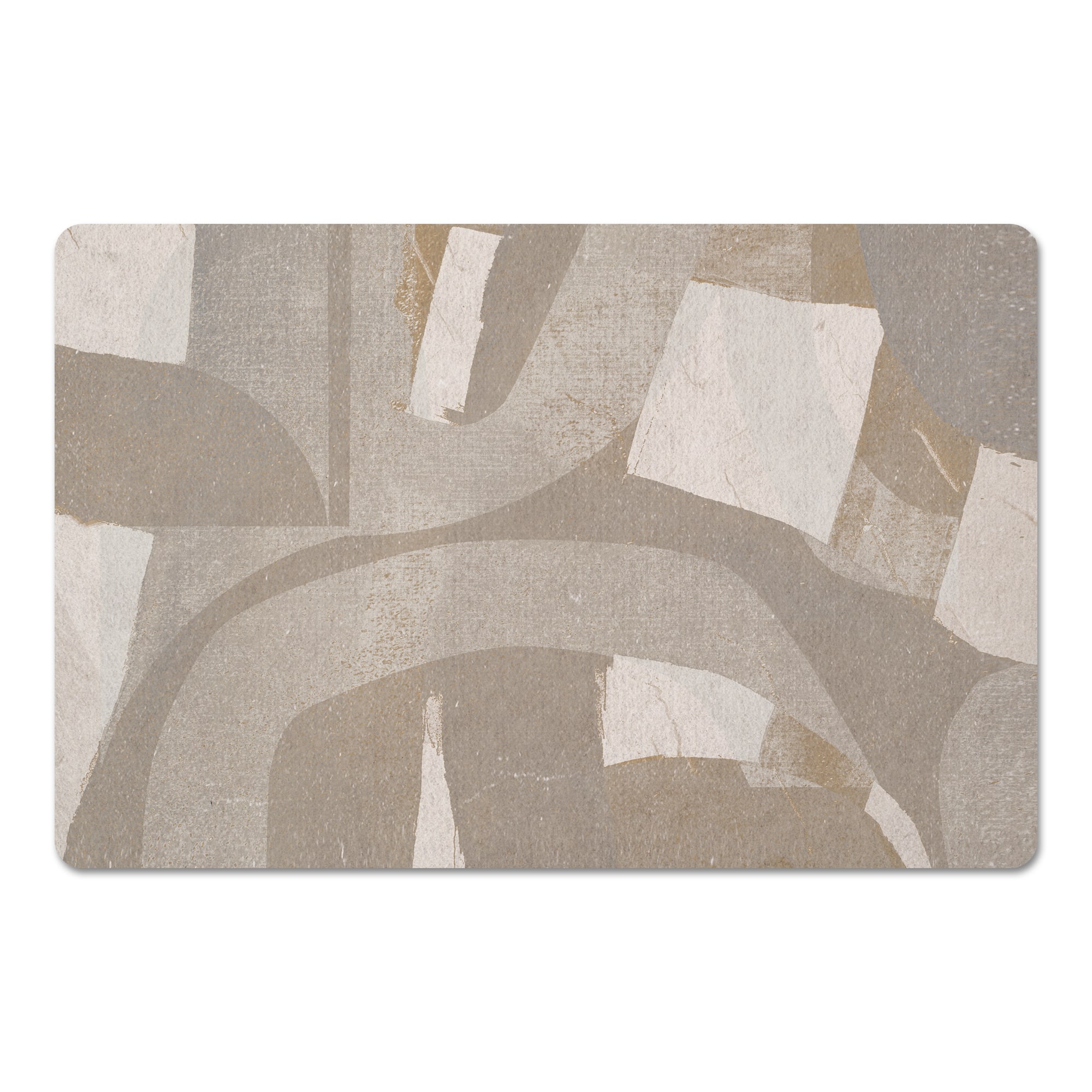 Abstract Layered Shapes Floor Mat