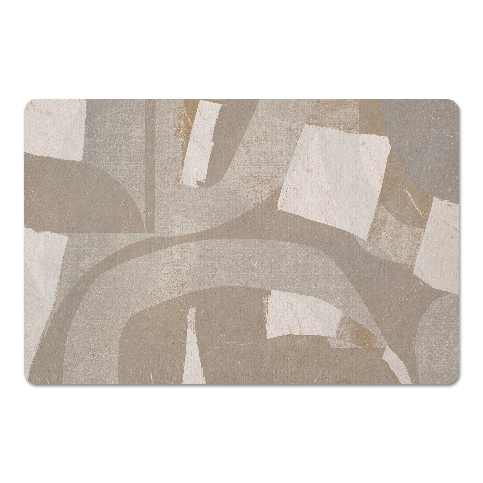 Abstract Layered Shapes Floor Mat