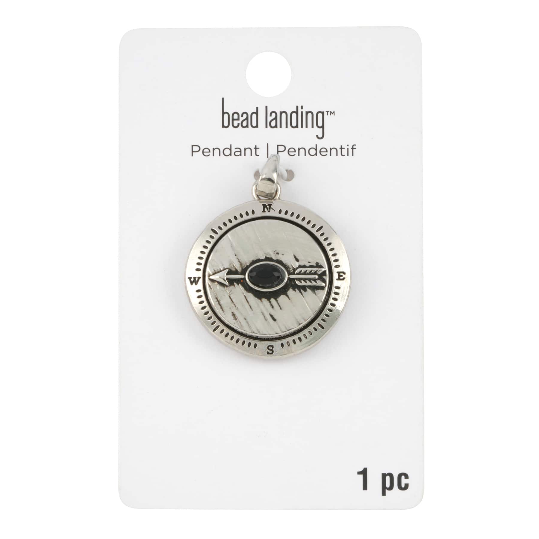 12 Pack: Silver Metal Compass Pendant by Bead Landing™