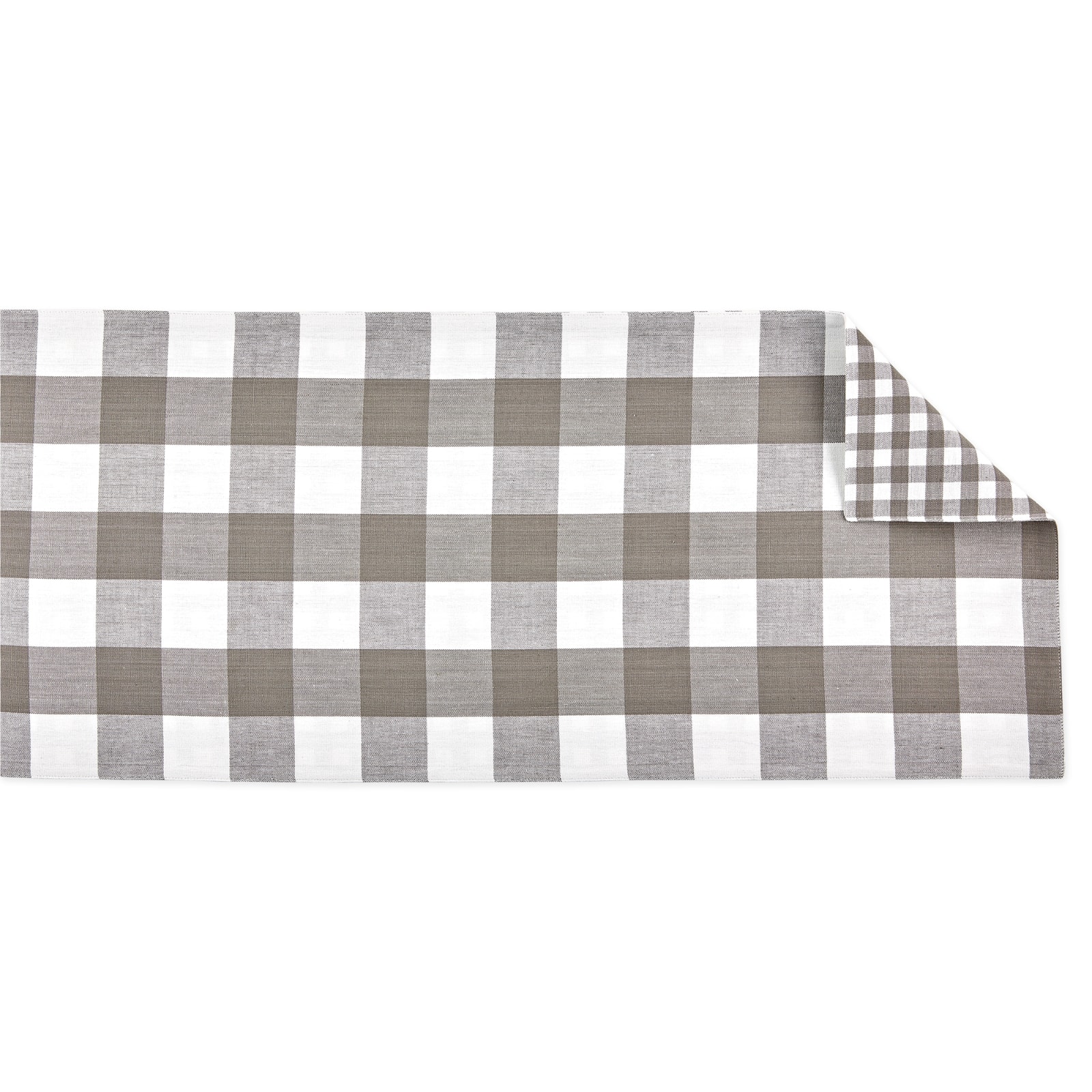 DII&#xAE; 108&#x22; Reversible Gingham &#x26; Buffalo Check Table Runner