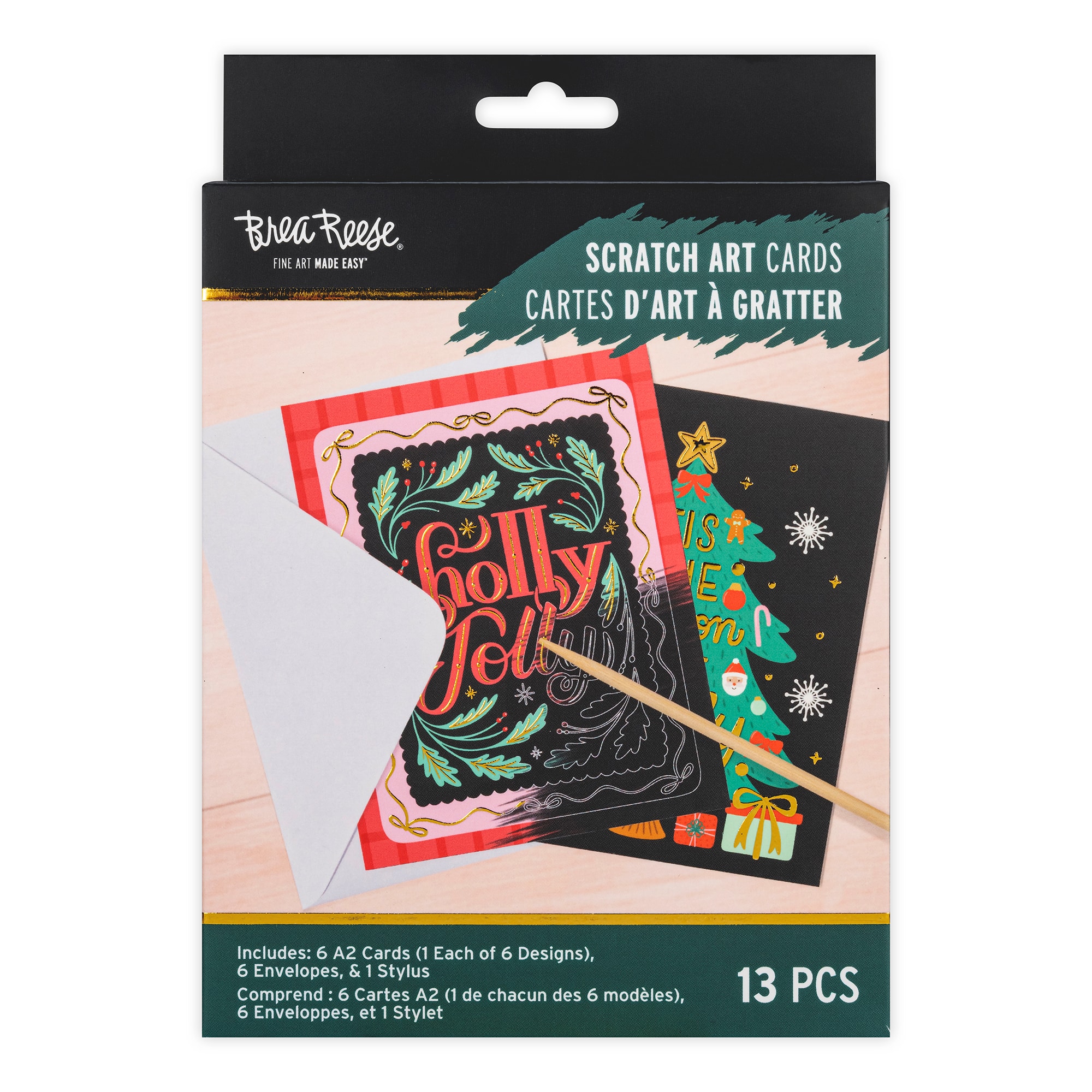 Brea Reese&#x2122; Festive Scratch Art Card Kit