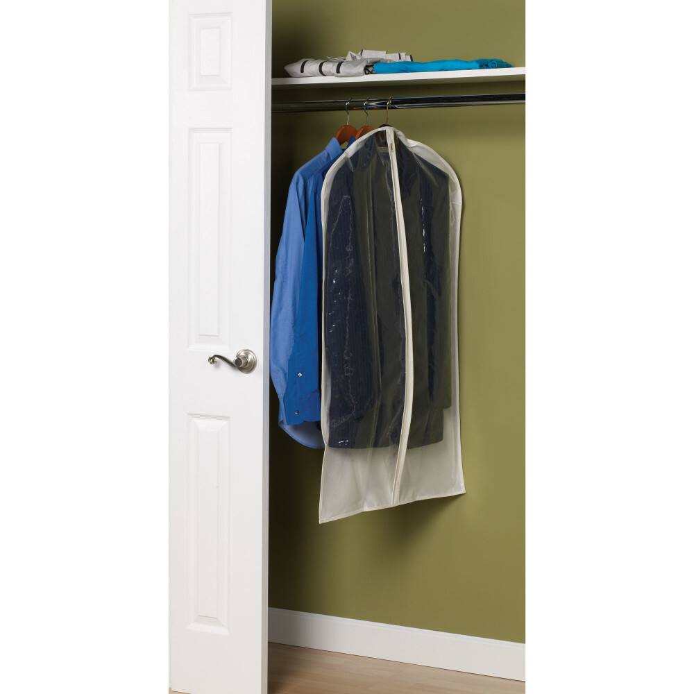 Household Essentials 42&#x22; White Suit Protector Garment Bag