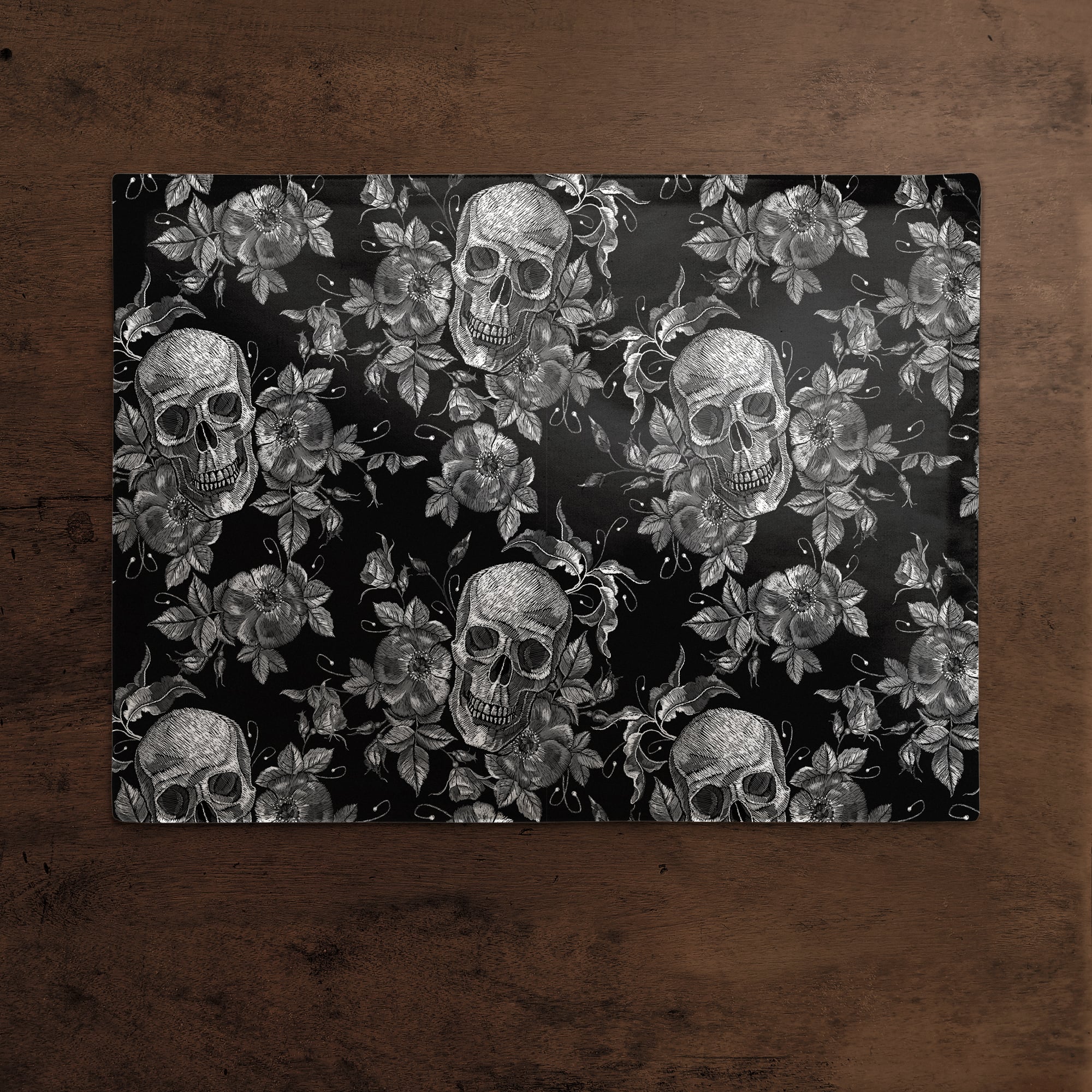 Floral Skulls Cotton Twill Placemat