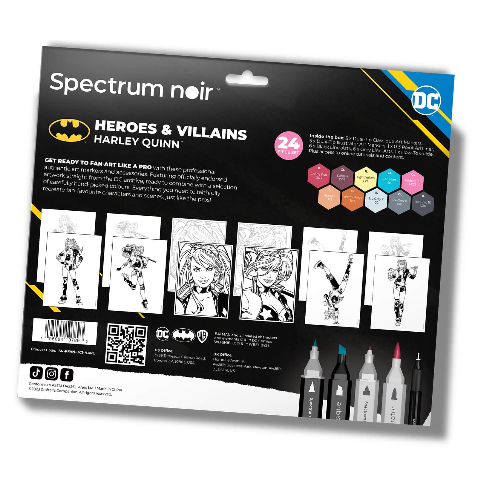 Spectrum Noir™ Pro Fan-Art Harley Quinn Kit