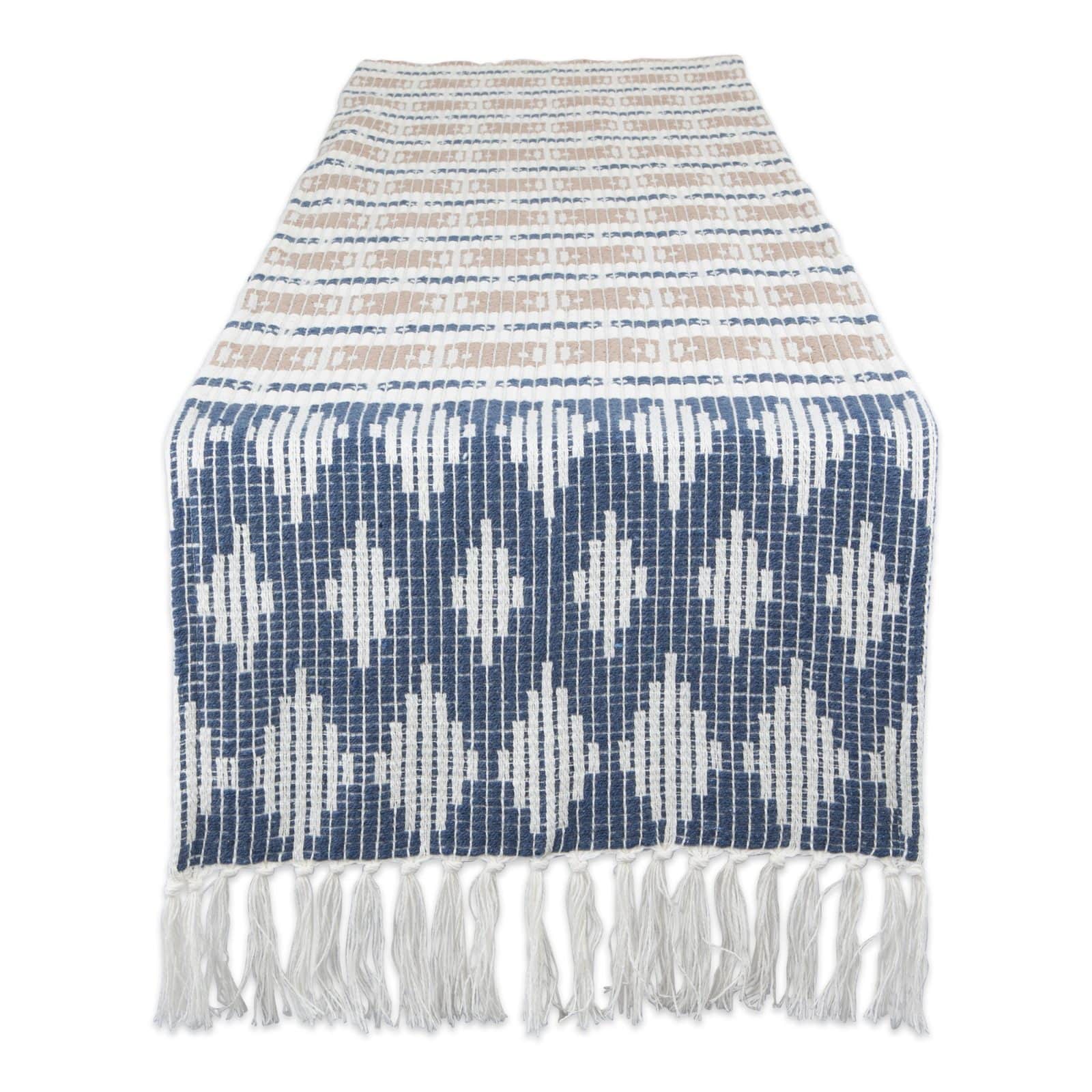 DII® 72" French Blue & Stone Colby Southwest Table Runner