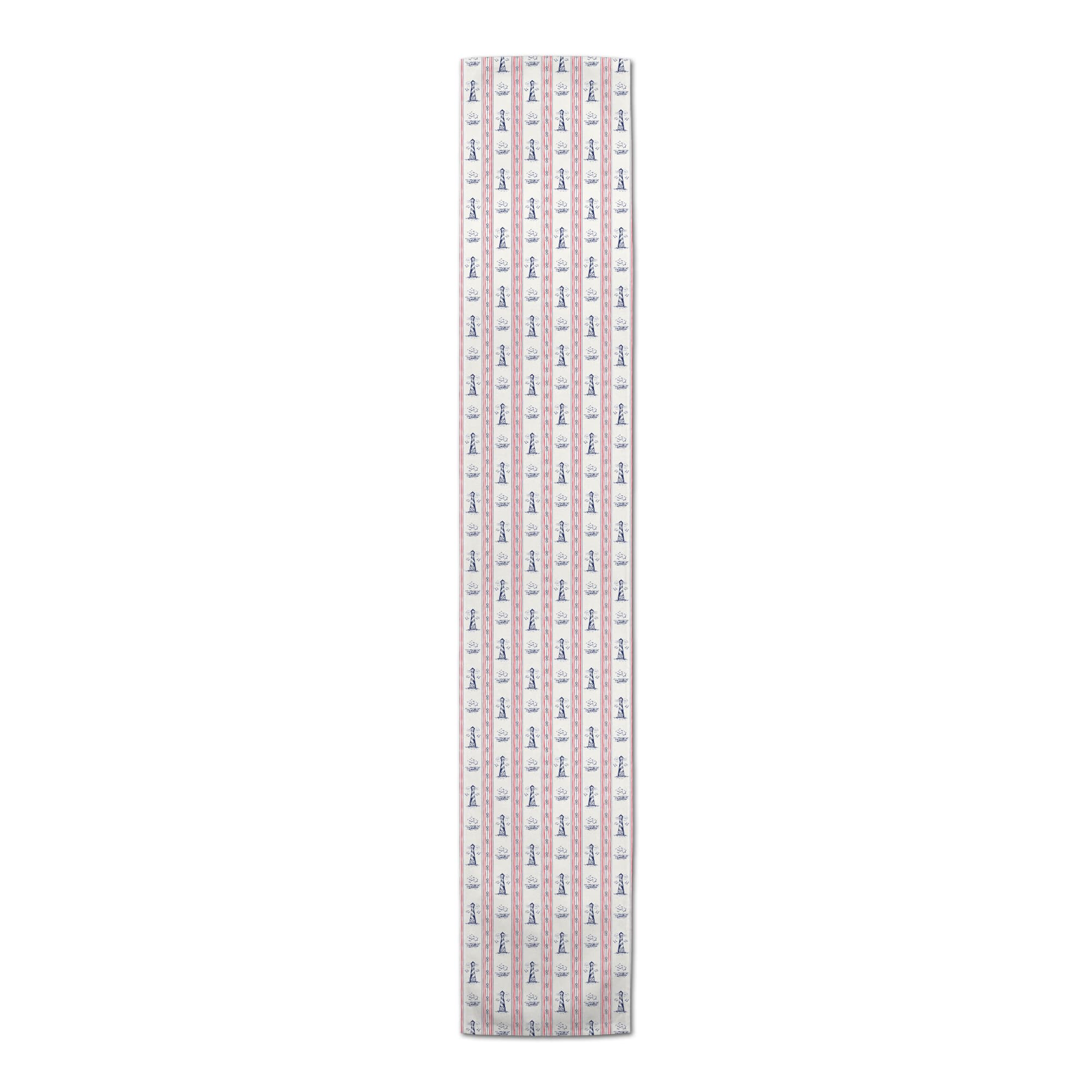 Nautical Lighthouses Poly Twill Table Runner