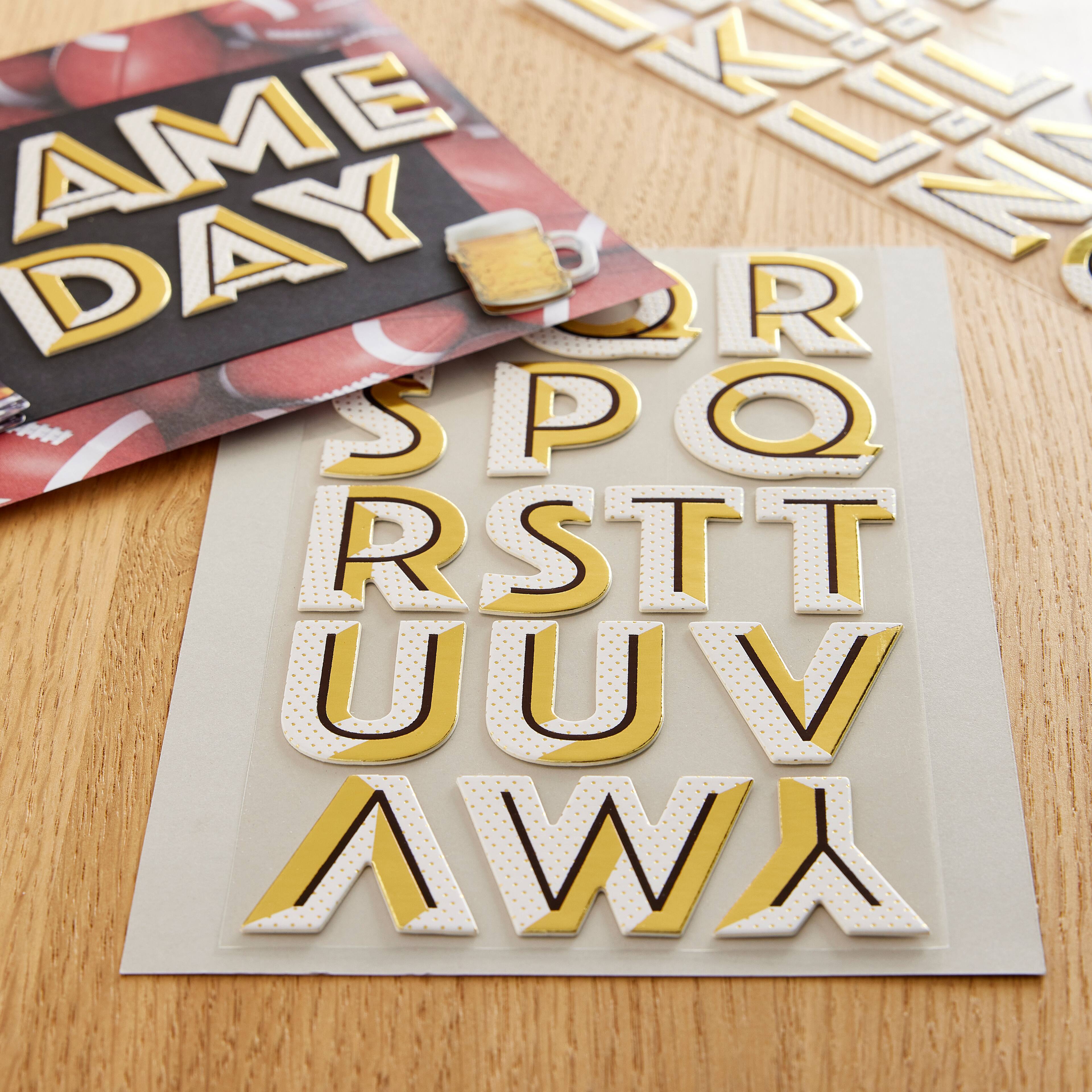 Gold Drop Shadow Alphabet Stickers by Recollections&#x2122;