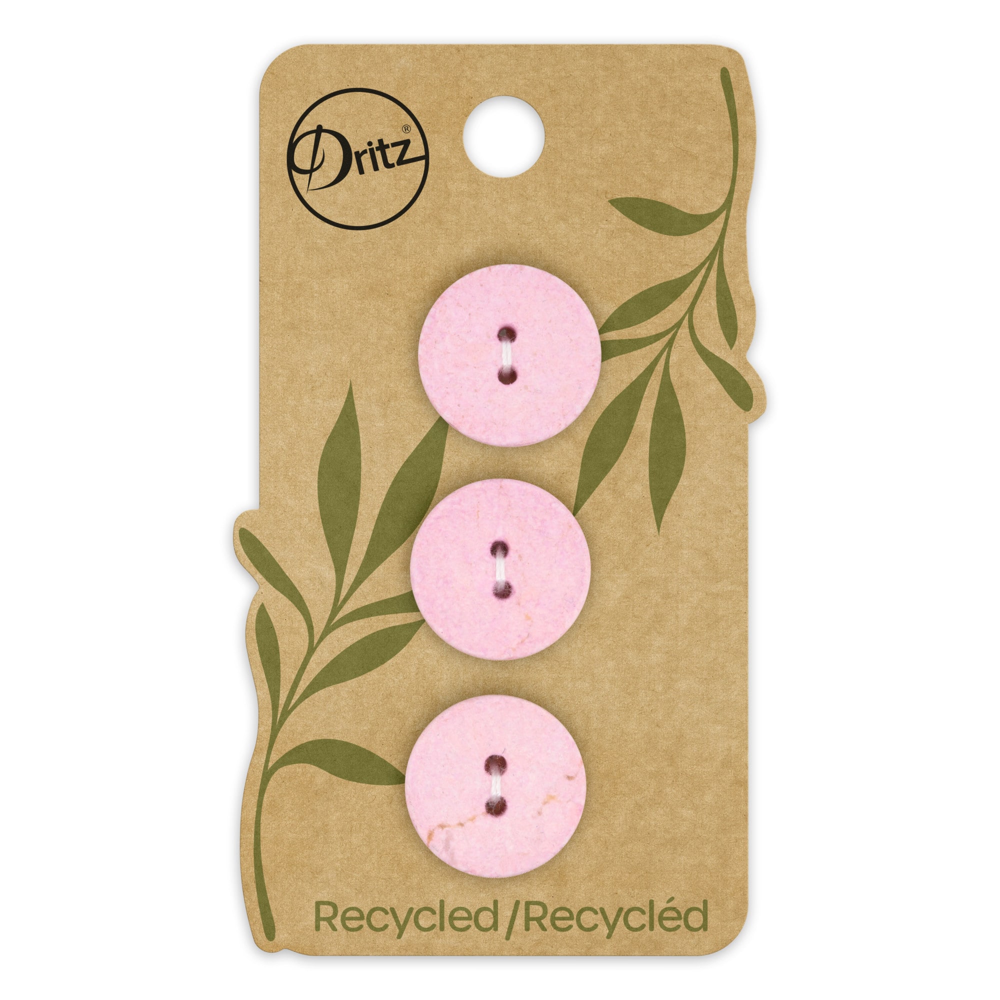 Dritz® 18mm Recycled Cotton Round Buttons, 9ct.