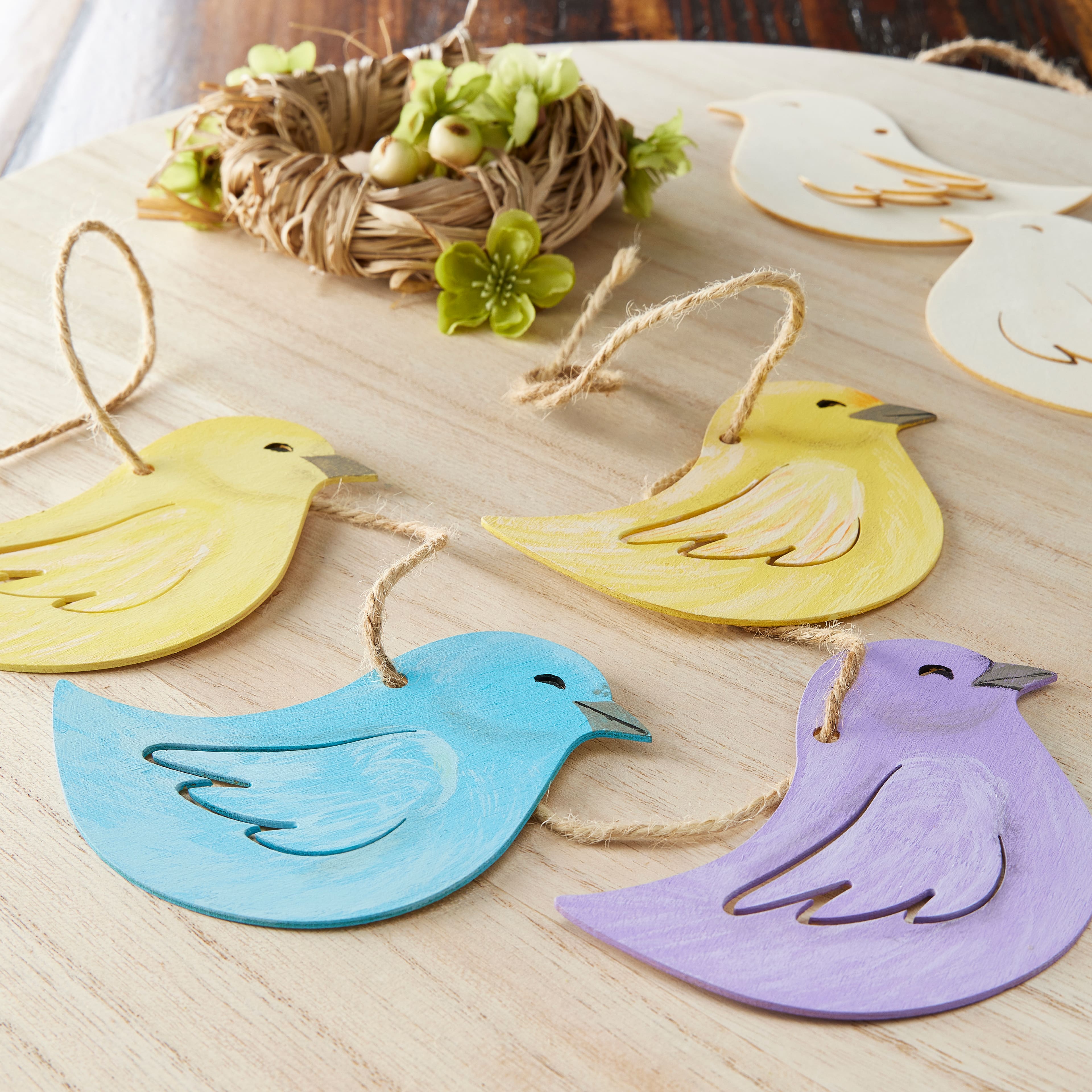 24 Pack: DIY Wood Bird Banner Kit by Make Market&#xAE;