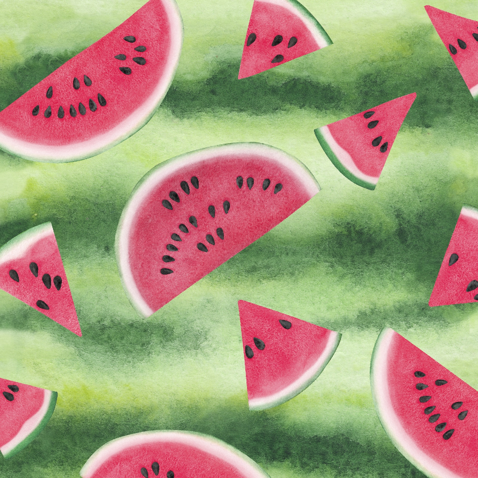 Two Fun  Handcrafted Watermelon Design Hot Pads  About 9 1/2" High w/o Top Loop 