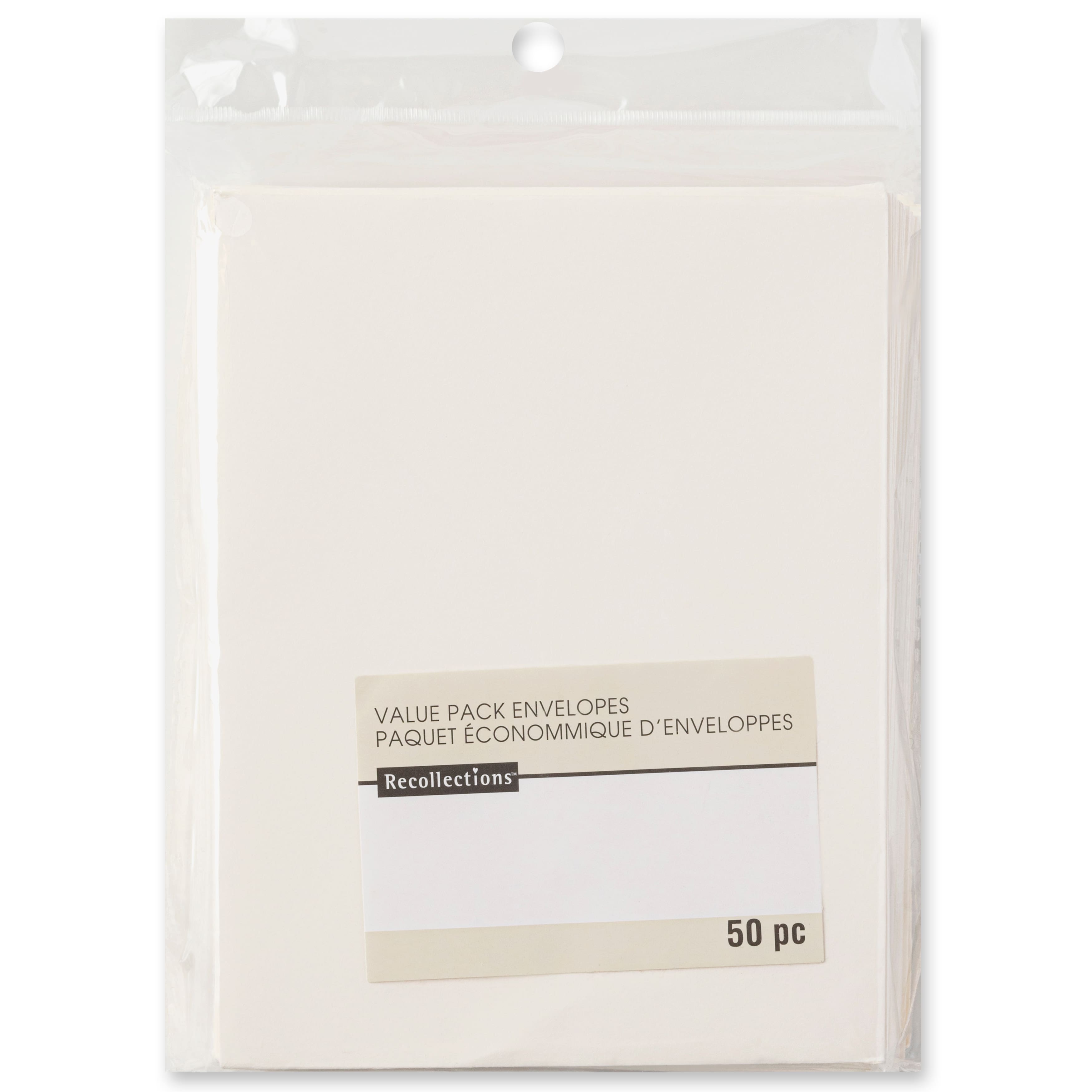 12 Packs: 50 ct. (600 total) 4.6&#x22; x 5.75&#x22; Ivory Envelopes Value Pack by Recollections&#x2122;