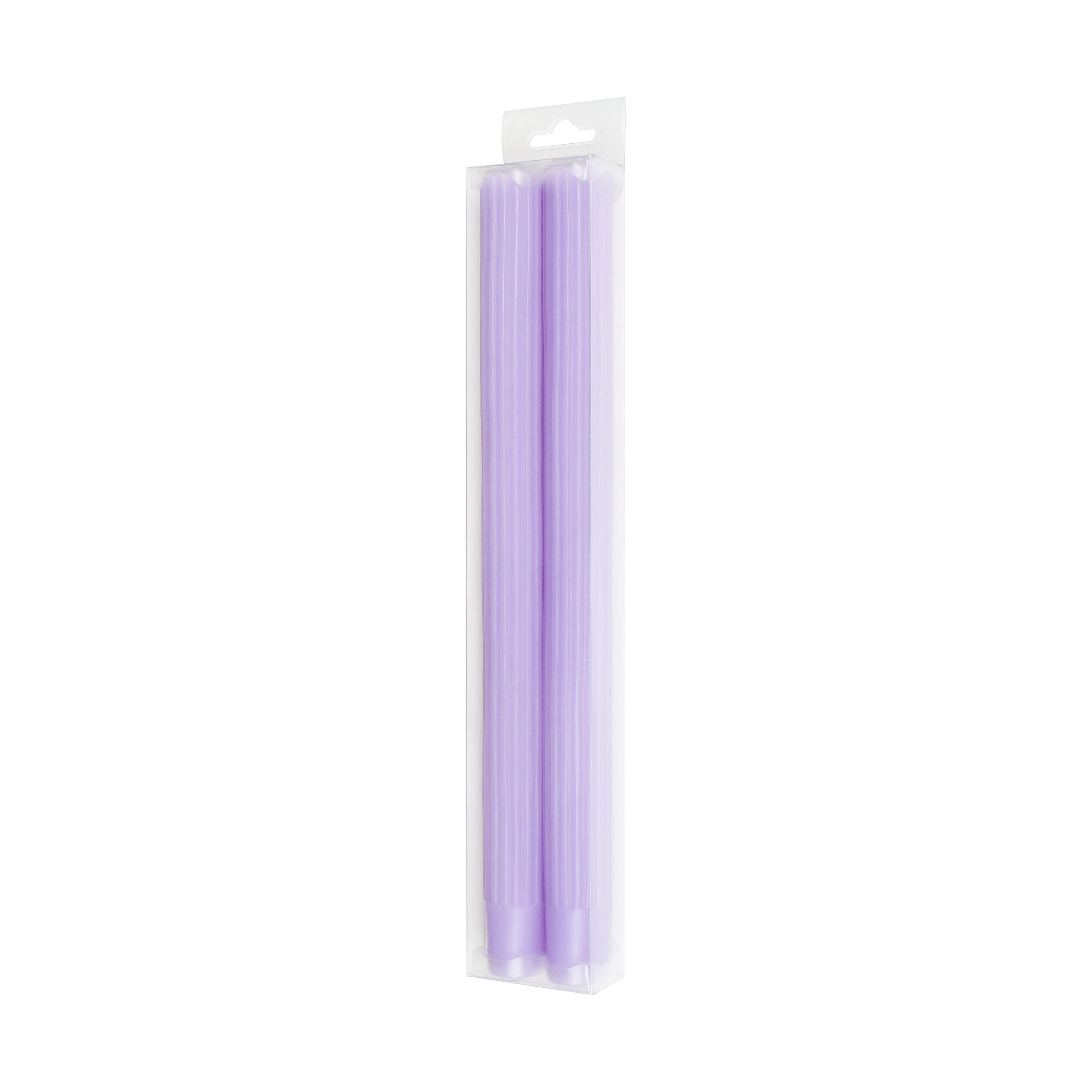 10&#x22; Unscented Ribbed Taper Candles, 2ct. by Ashland&#xAE;