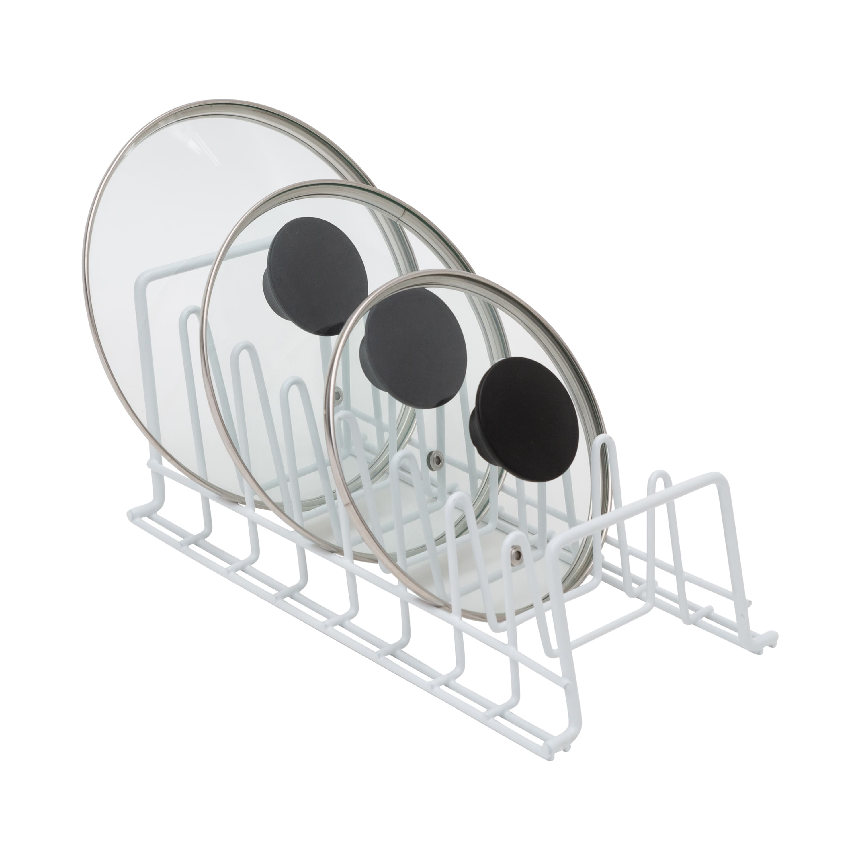 Organize It All White Deluxe Lid &#x26; Plates Organizer