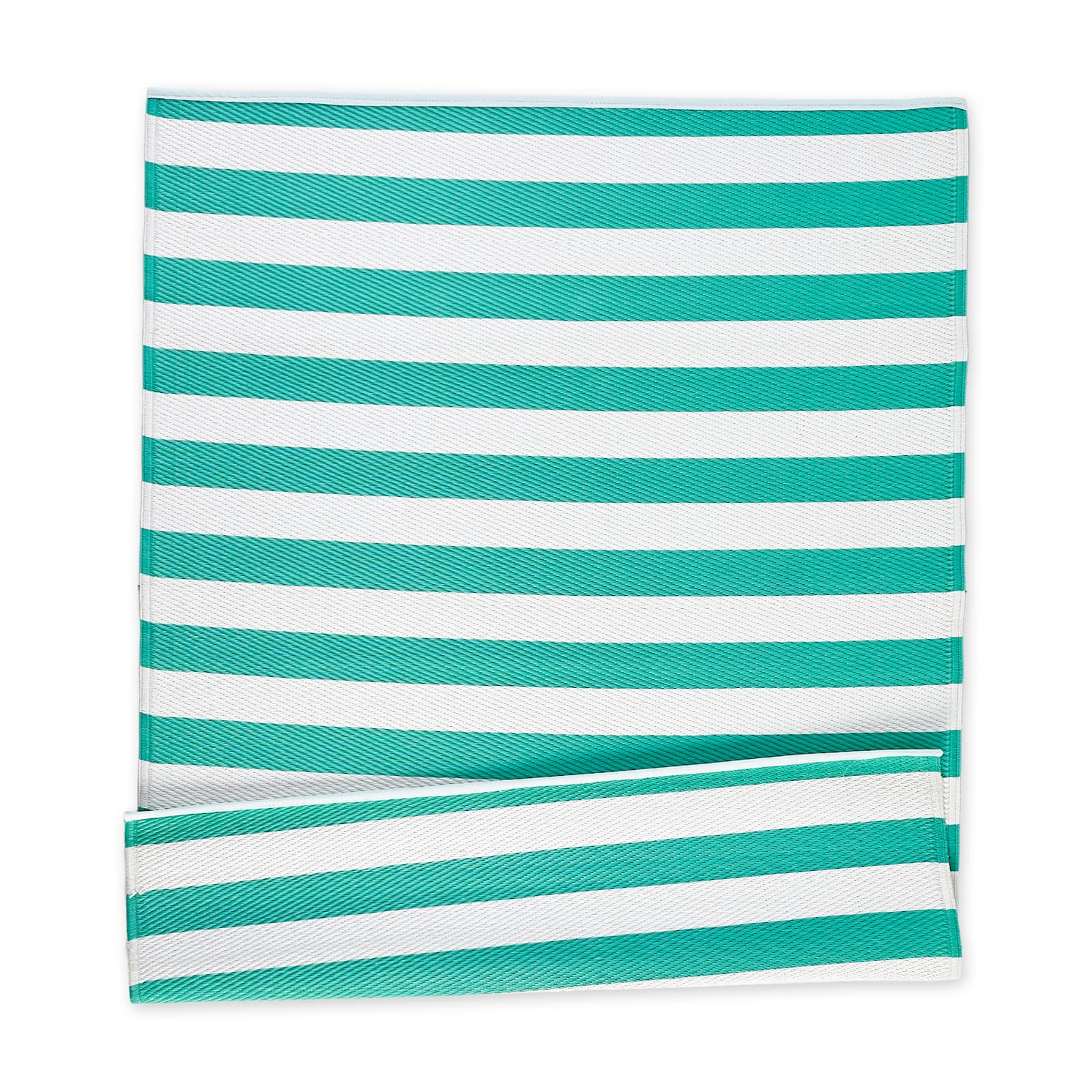DII® Aqua & White Stripe Outdoor Rug, 4ft. x 6ft.