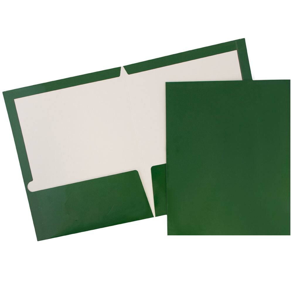 JAM Paper Glossy Laminated Two Pocket Folders, 100ct.