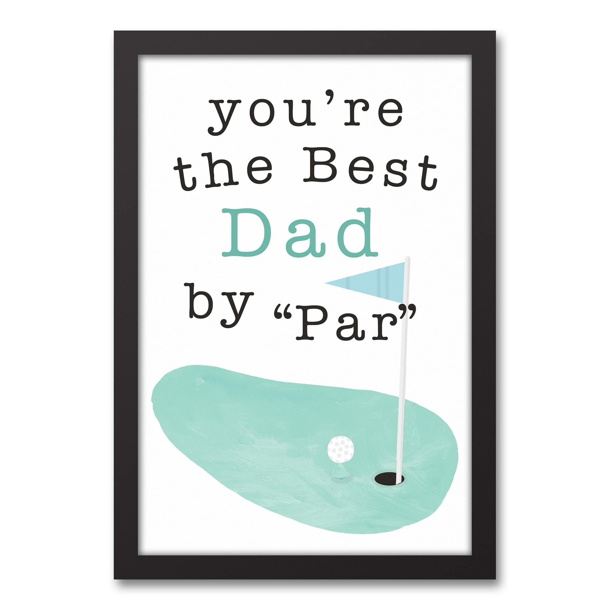 The Best Dad by Par Black Framed Canvas Art