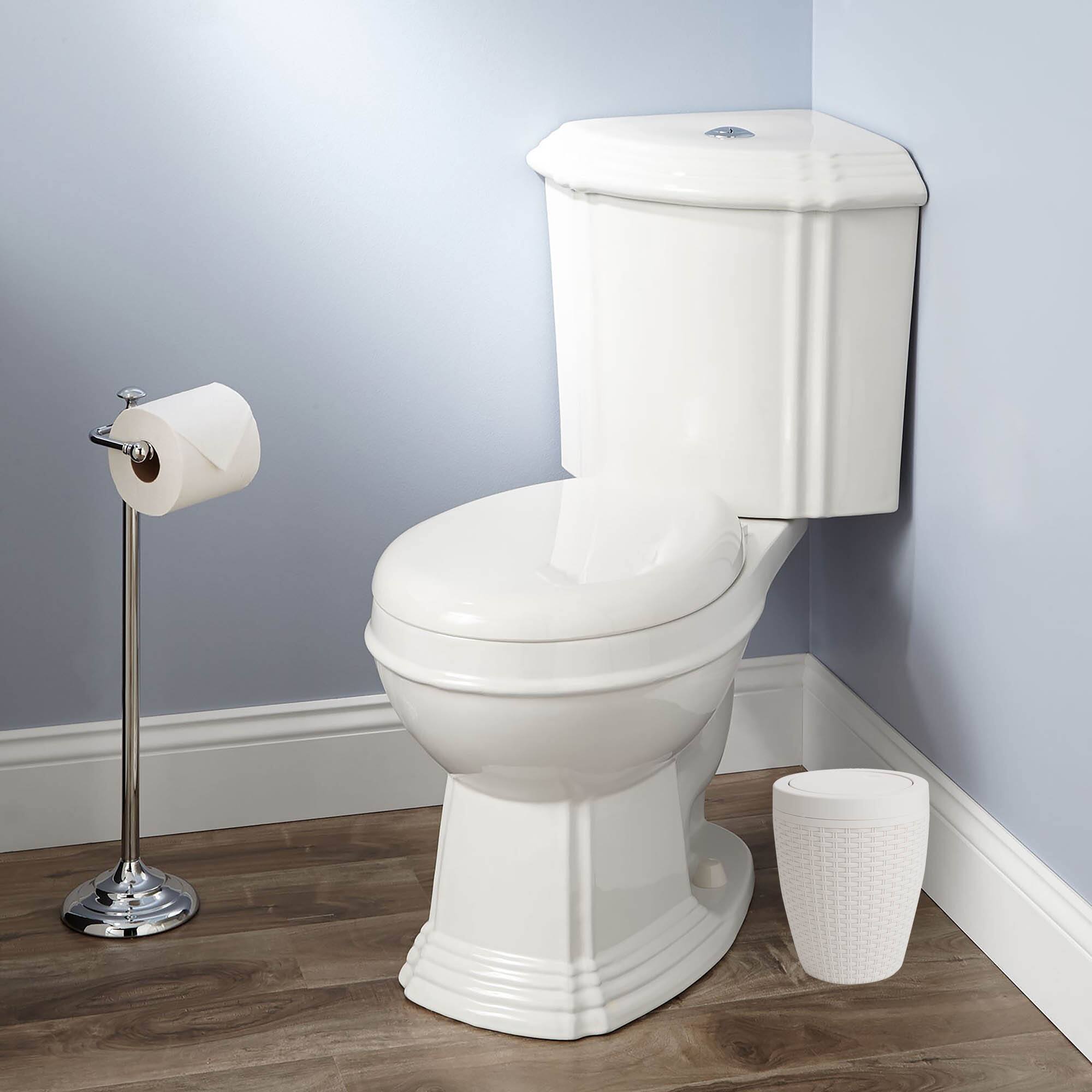 Mind Reader Ivory Bathroom Trash Garbage Bin