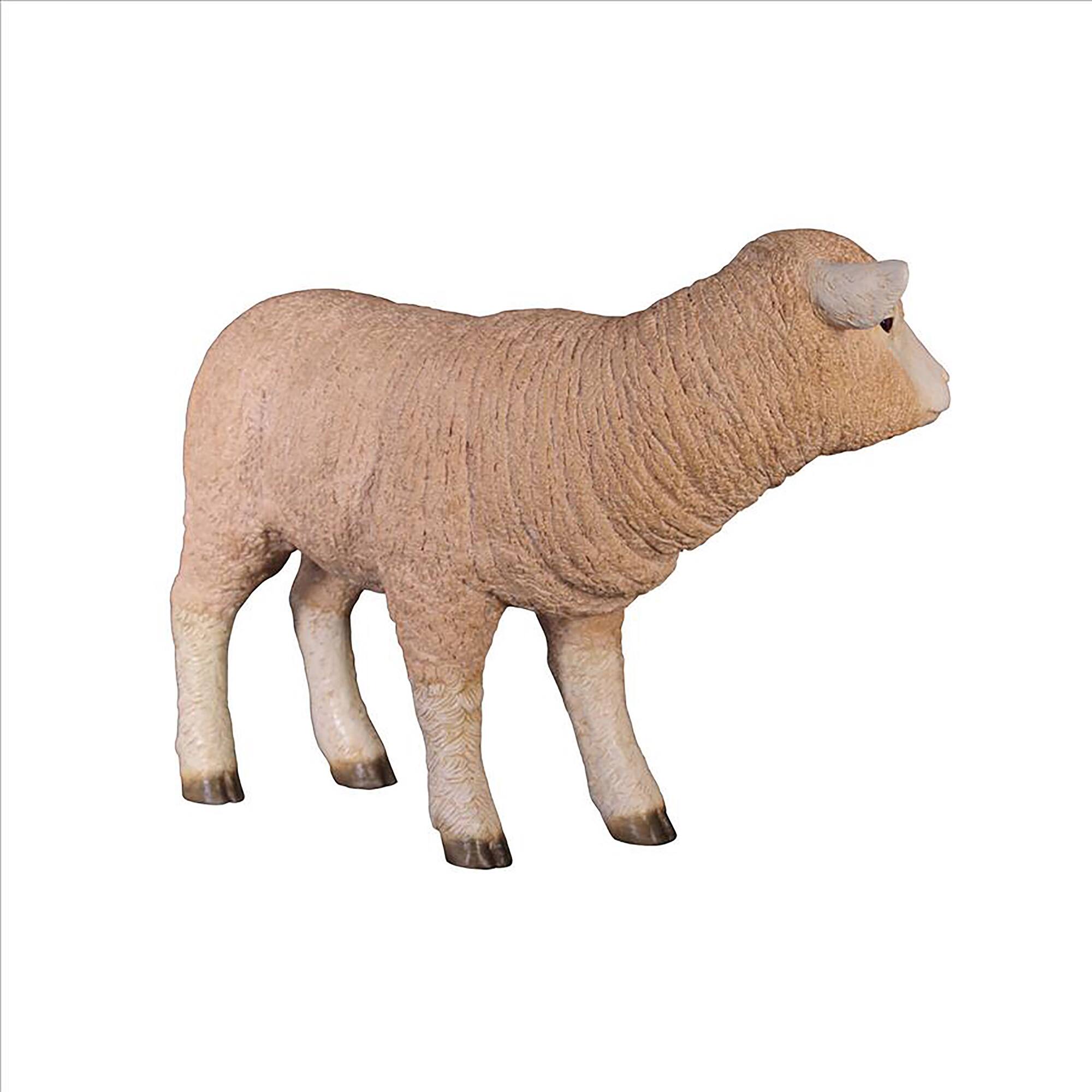 Design Toscano 24.5" Merino Ewe Life-Size Standing Lamb Statue