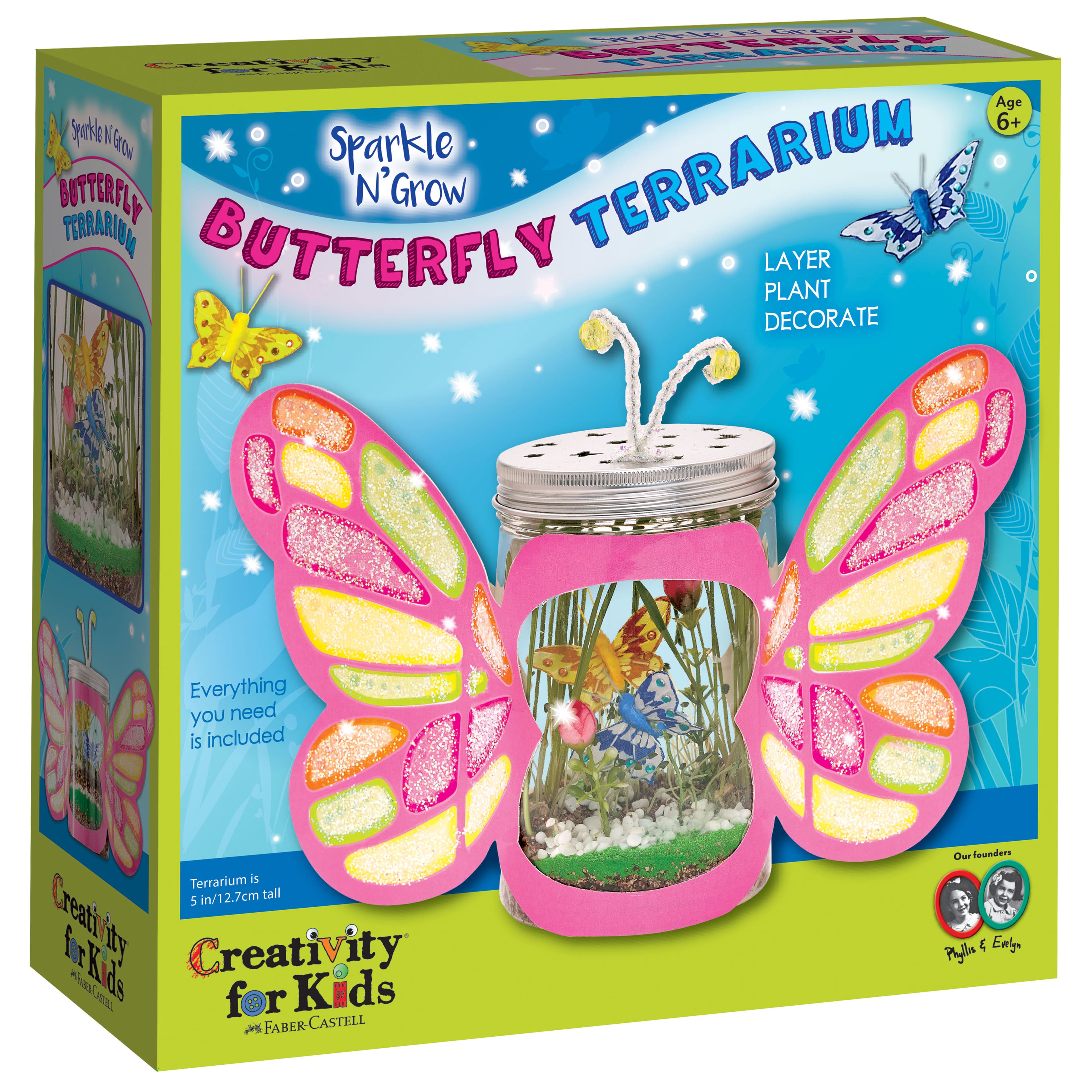 Faber-Castell® Creativity for Kids® Sparkle & Grow Butterfly Terrarium ...