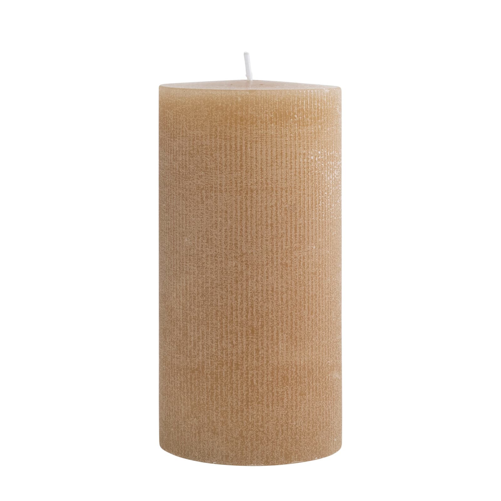 Hello Honey® 3" x 6" Linen Unscented Pleated Pillar Candle