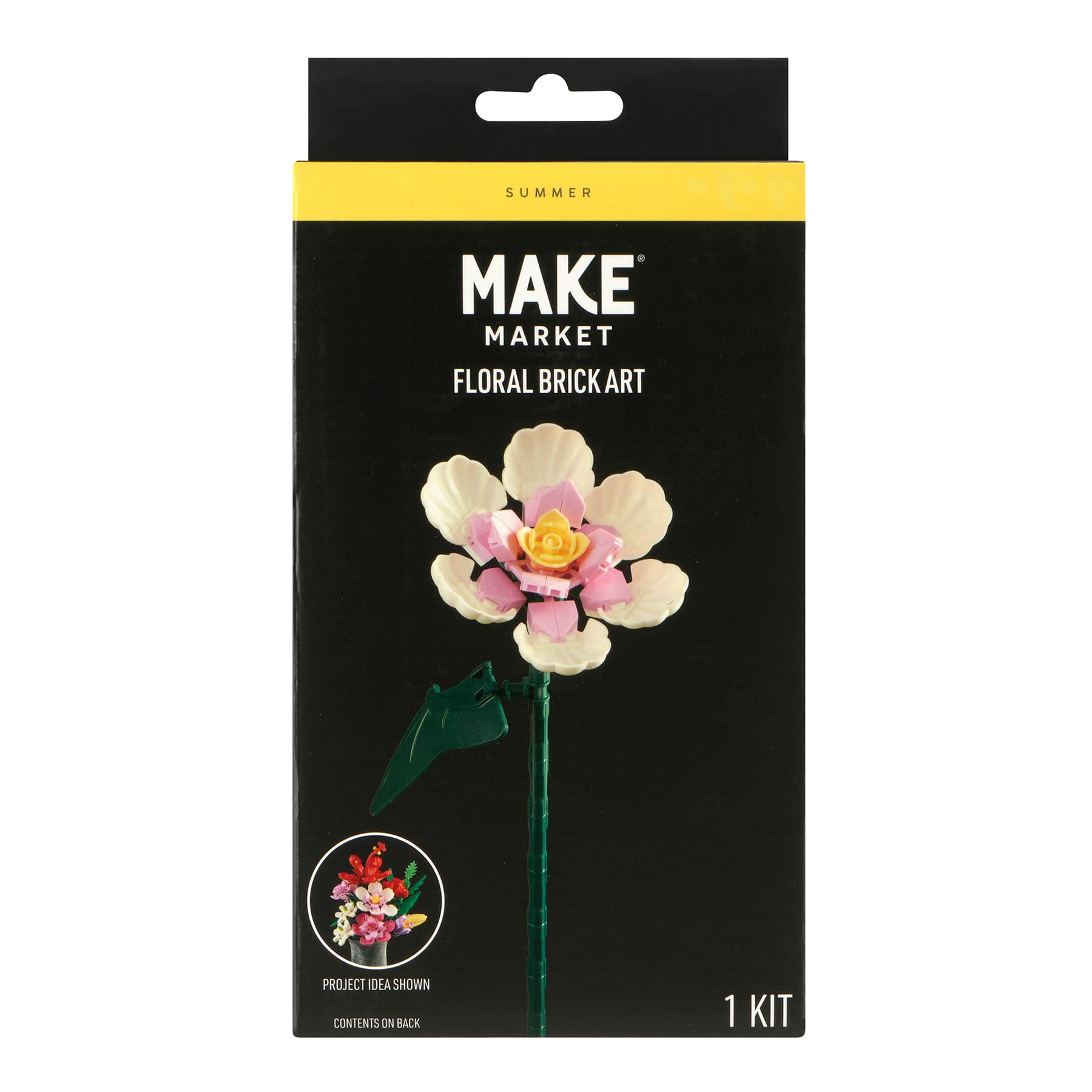 White Magnolia Floral Brick Art Kit by Make Market&#xAE;