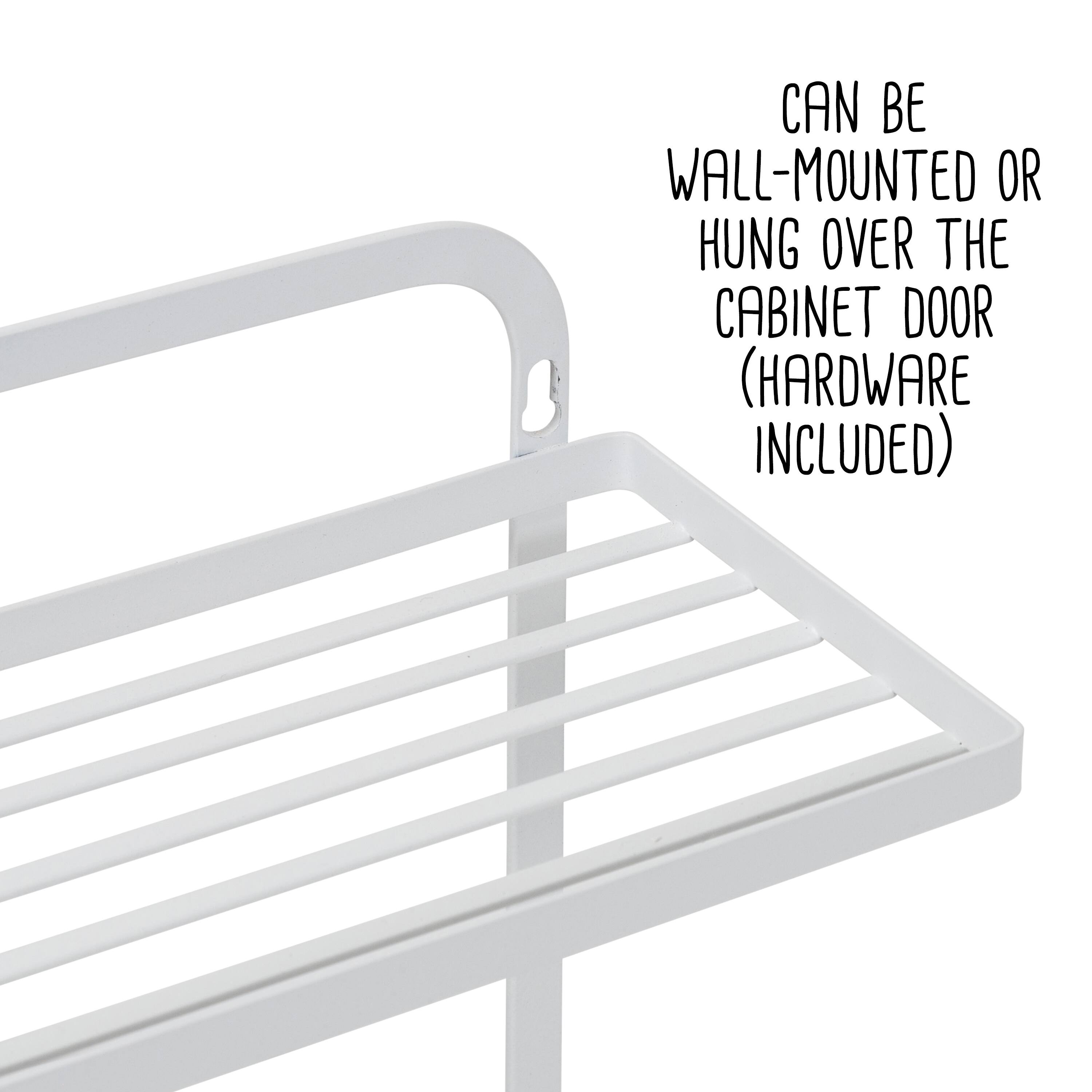 Honey Can Do White Spice Rack & Paper Towel Holder