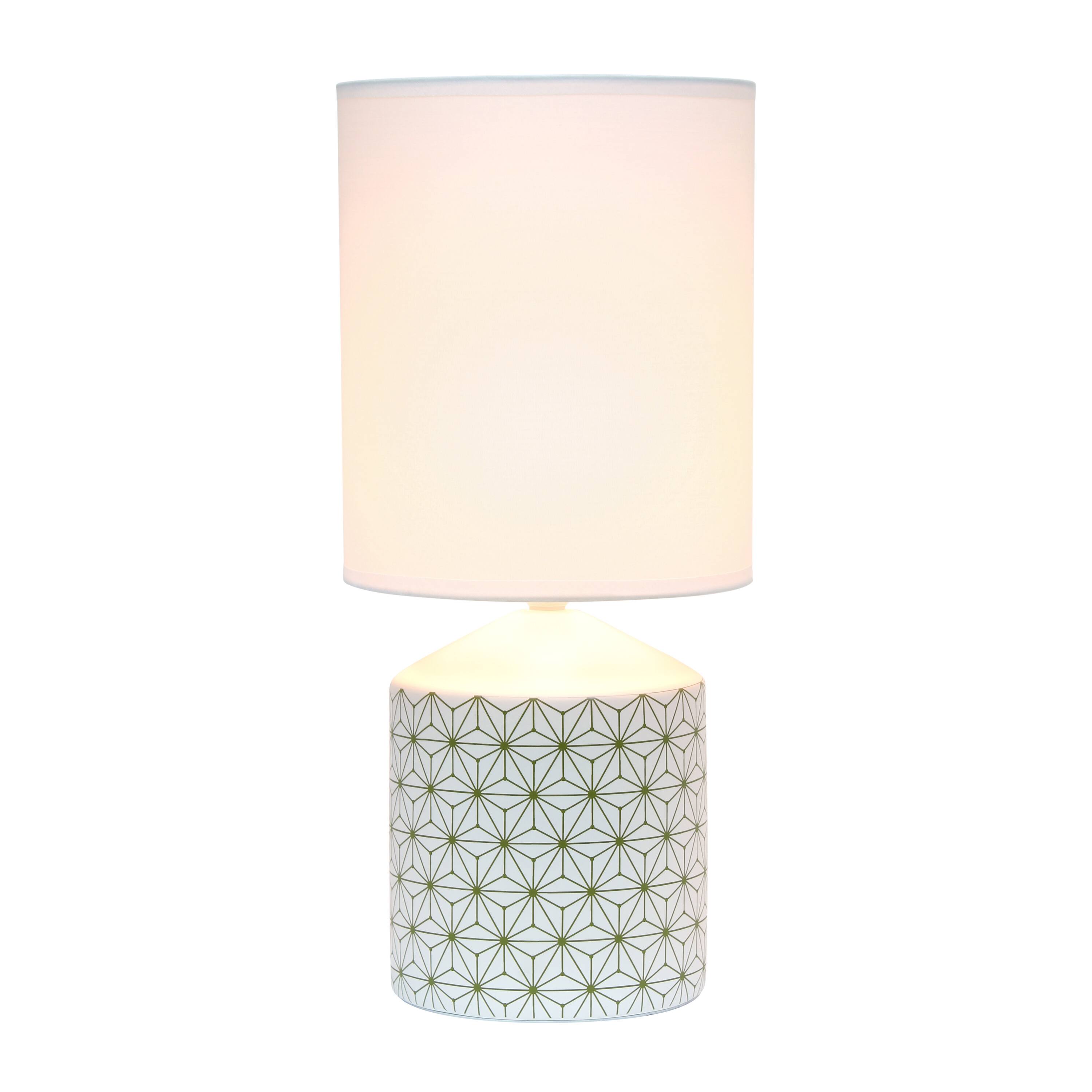 Simple Designs 18.5&#x22; Fresh Prints Table Lamp