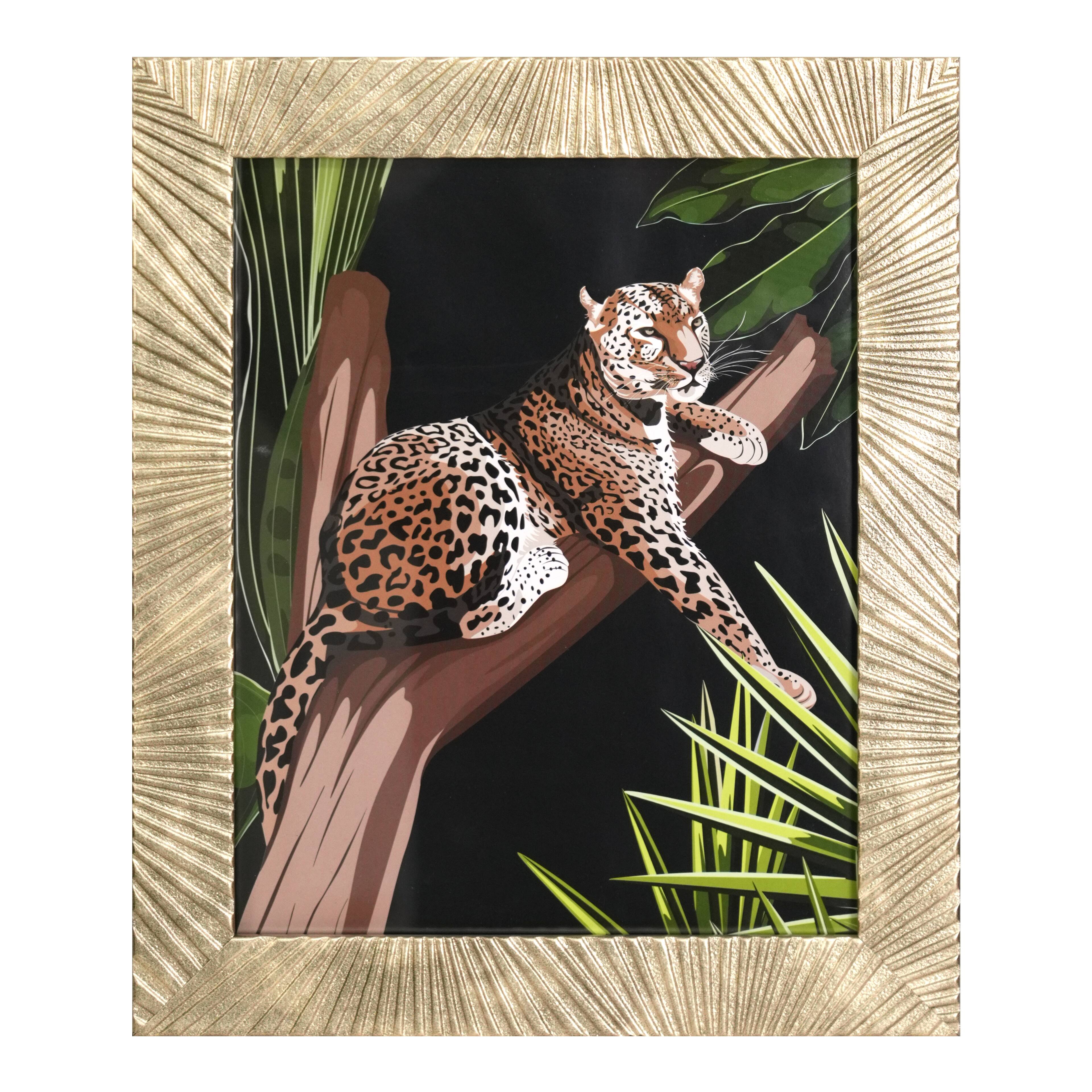 Safari 8" x 10" Gold Fanned Lines Embossed Frame by Ashland®