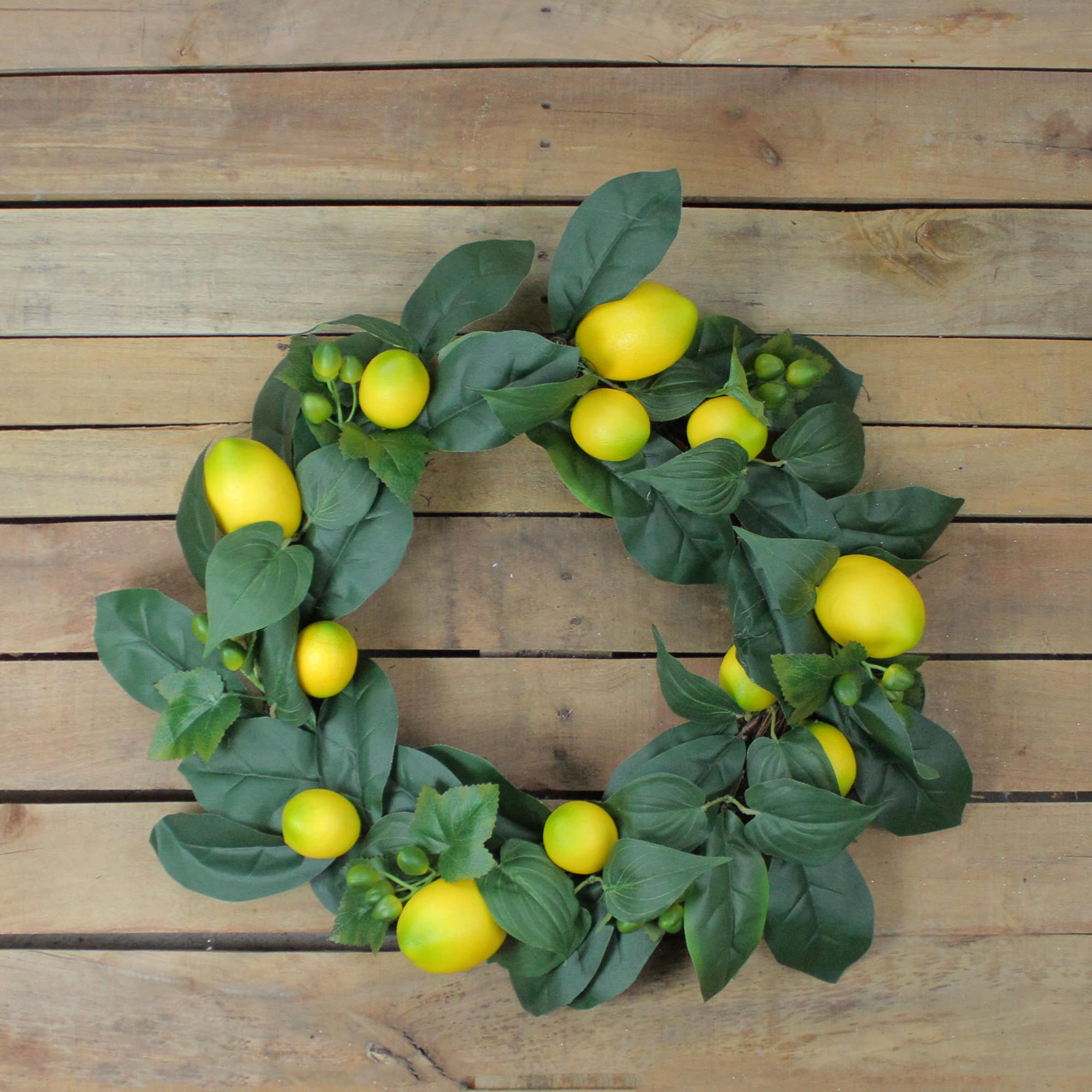 22&#x22; Green &#x26; Yellow Lemon Wreath