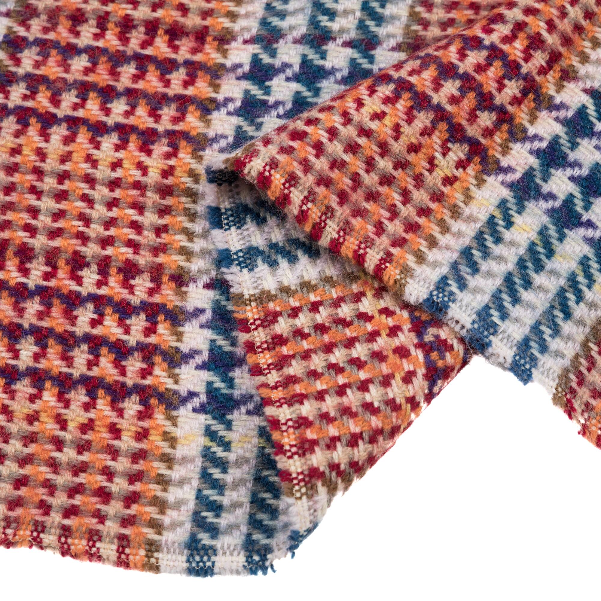 Glitzhome® 70" Orange, White & Gray Scarf with Tassels