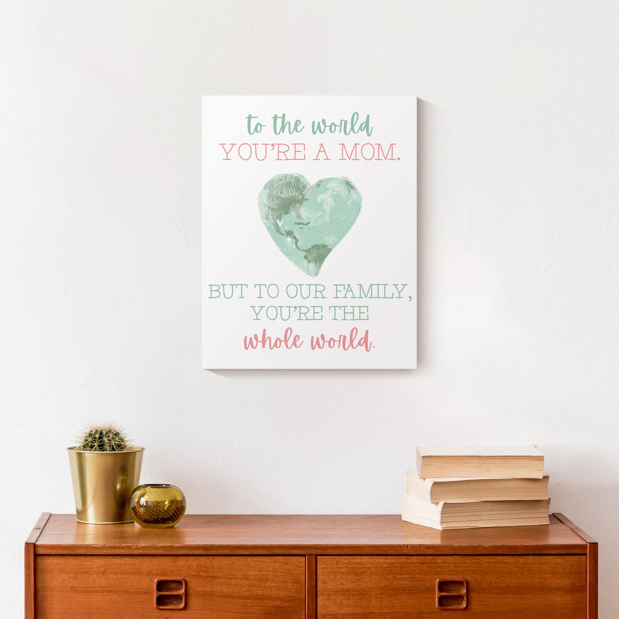 To Our Family You are the World Canvas Wall Art