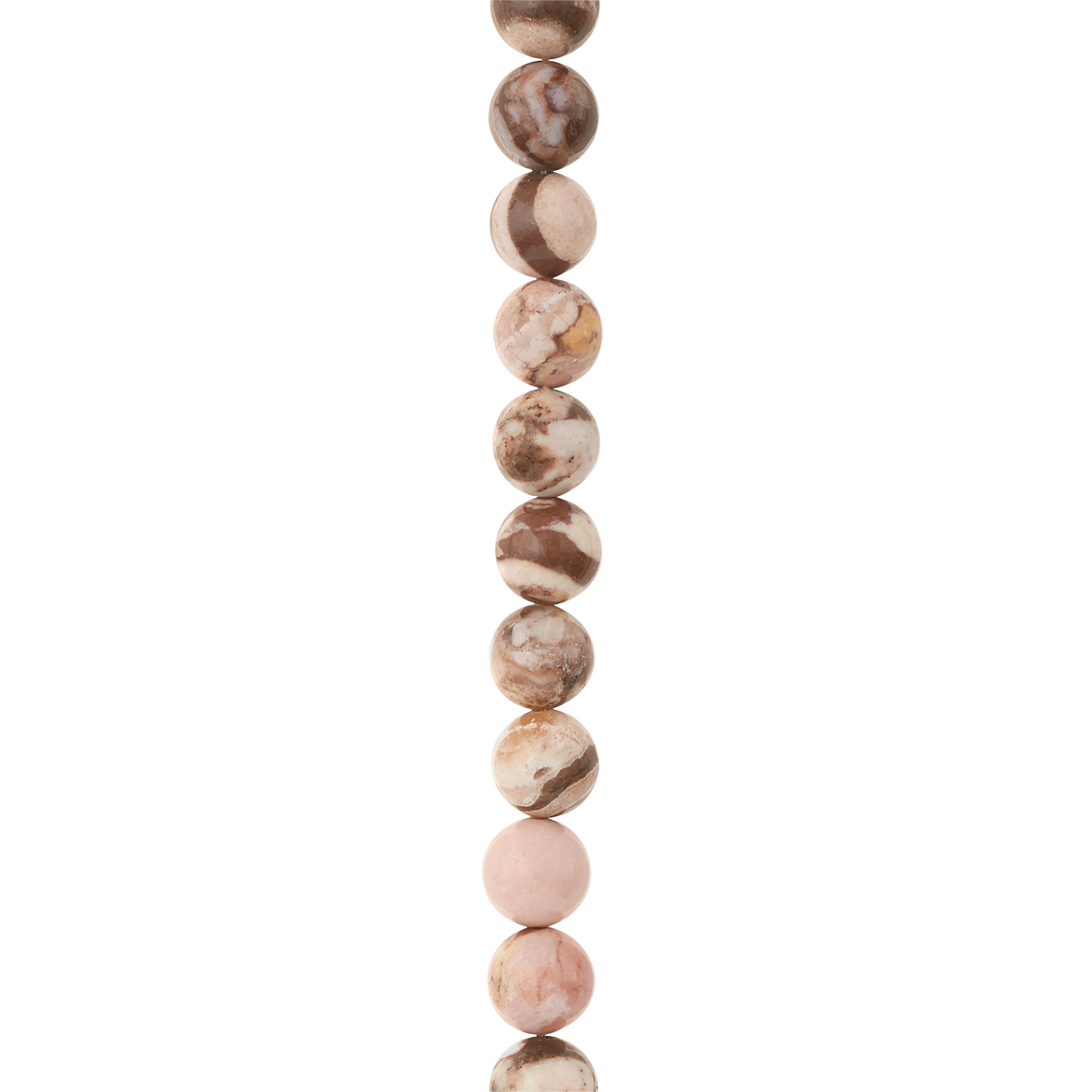 12 Pack: Brown Zebra Jade Round Beads, 8mm by Bead Landing™