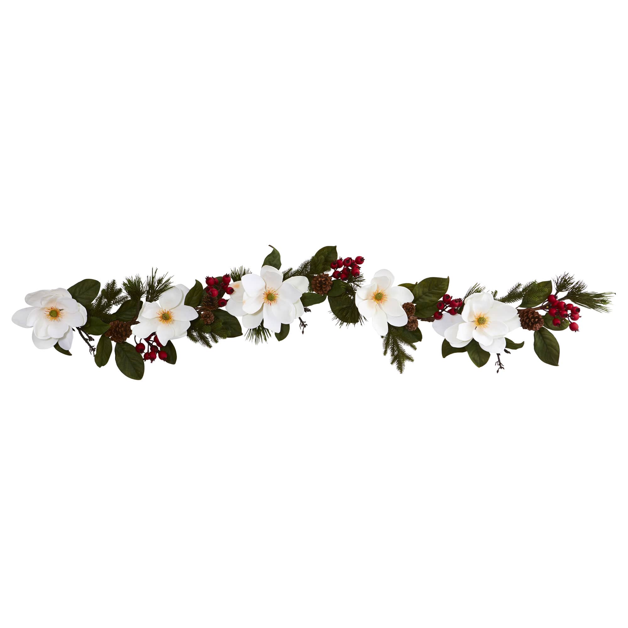 6ft. Magnolia, Pine & Berries Artificial Garland